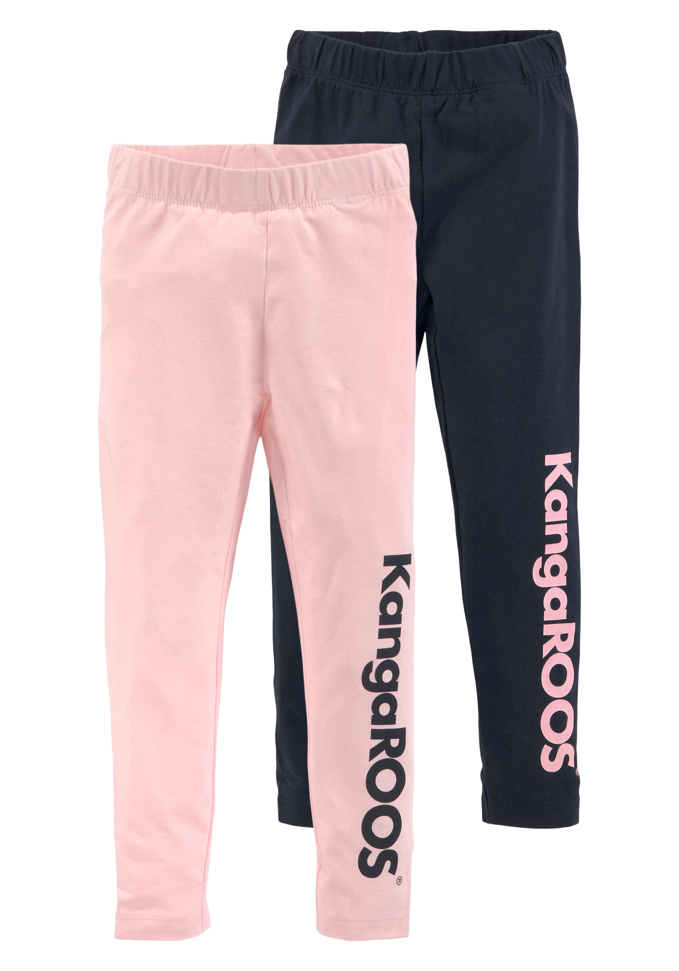 Image of KangaROOS Leggings "2er Pack Leggings mit Kangaroos Schriftzug" Für kleine Mädchen