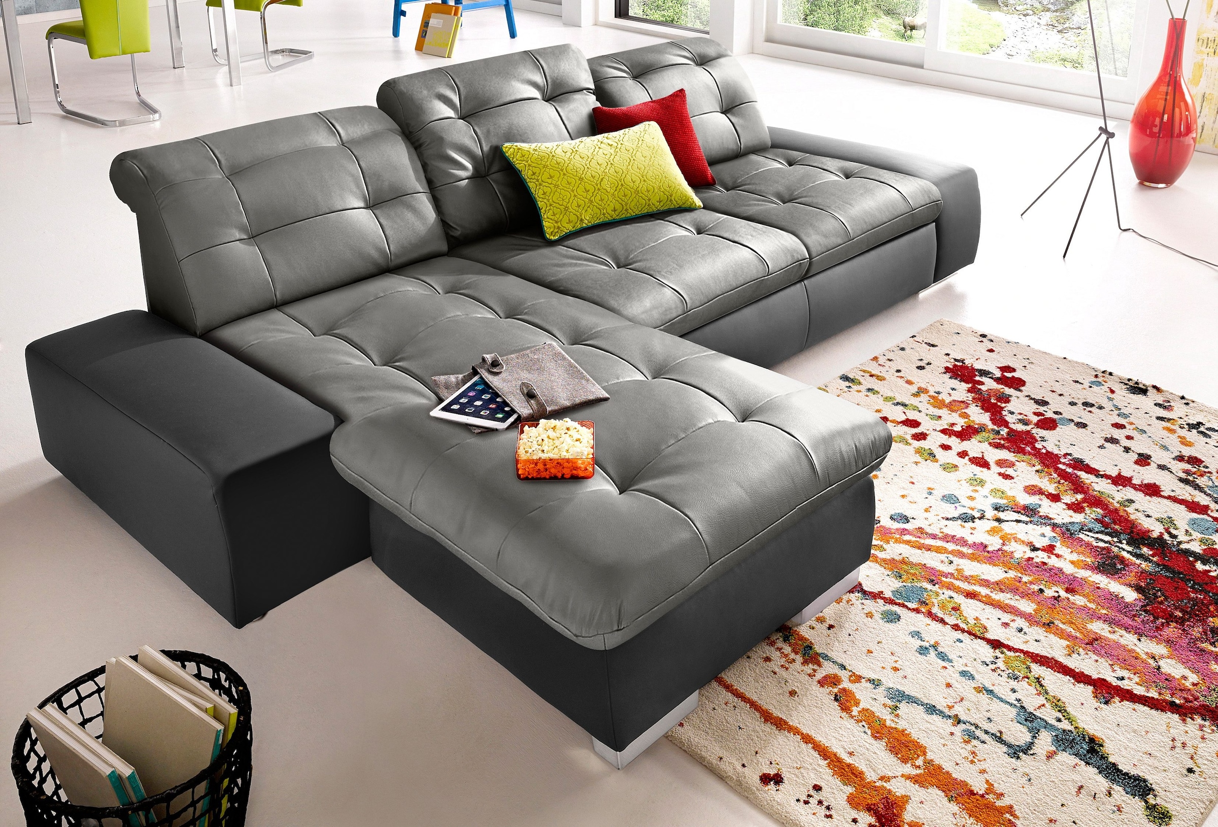 sit&more Canapé d'angle »Palomino L-Form« au choix XL ou XXL et avec fonction couchage