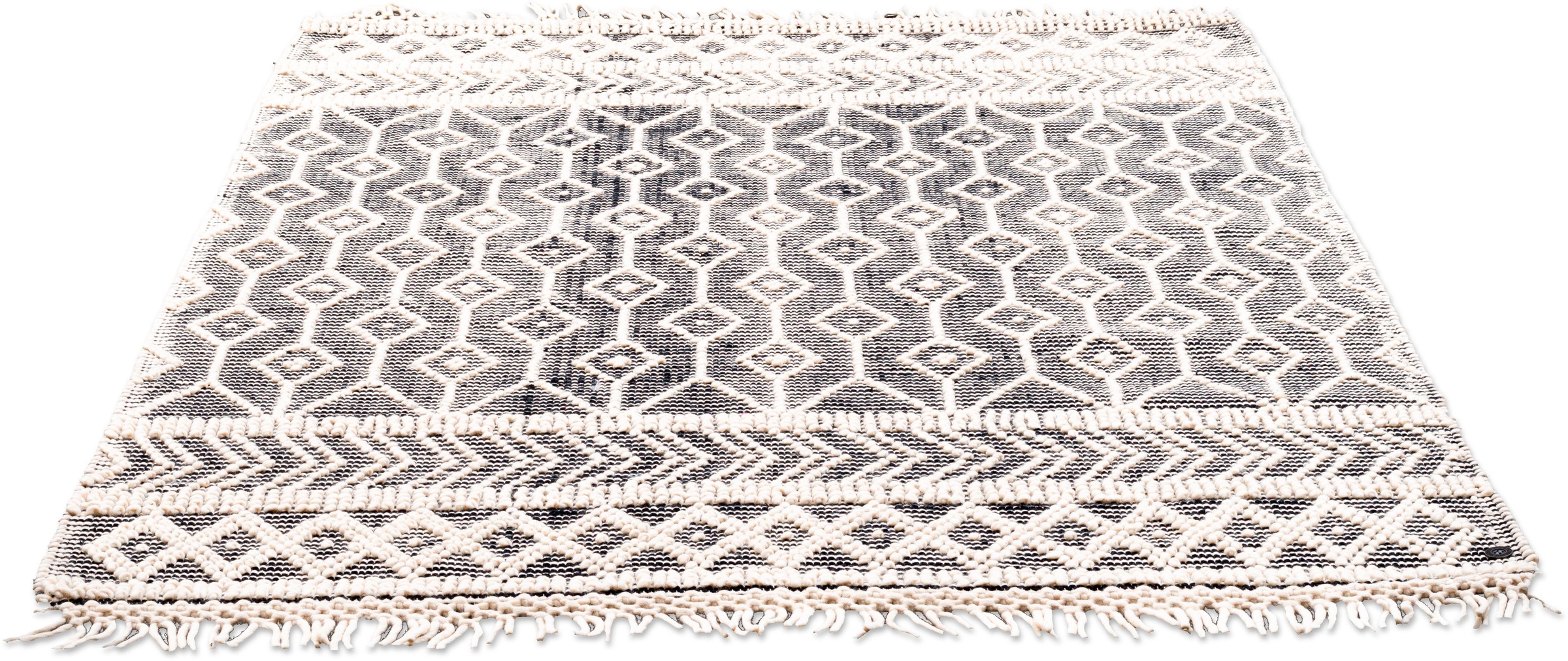 Image of TOM TAILOR HOME Teppich "Colored Macrame" rechteckig 10 mm Höhe Handweb Teppich, reine Wolle, handgewebt, mit Fransen, Scandi Design