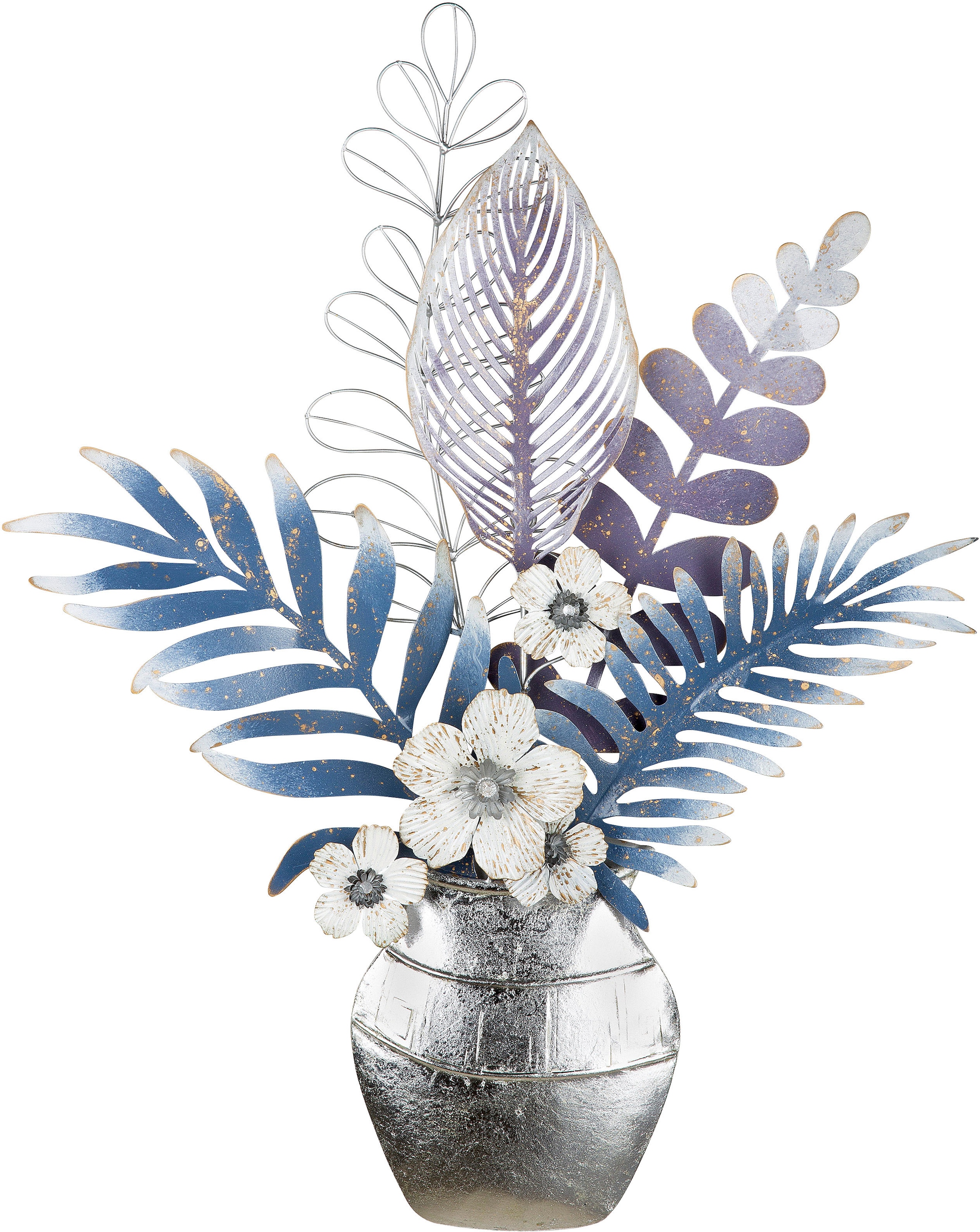 Casablanca by Gilde Wanddekoobjekt »Wandrelief Vase mit Blumen«
