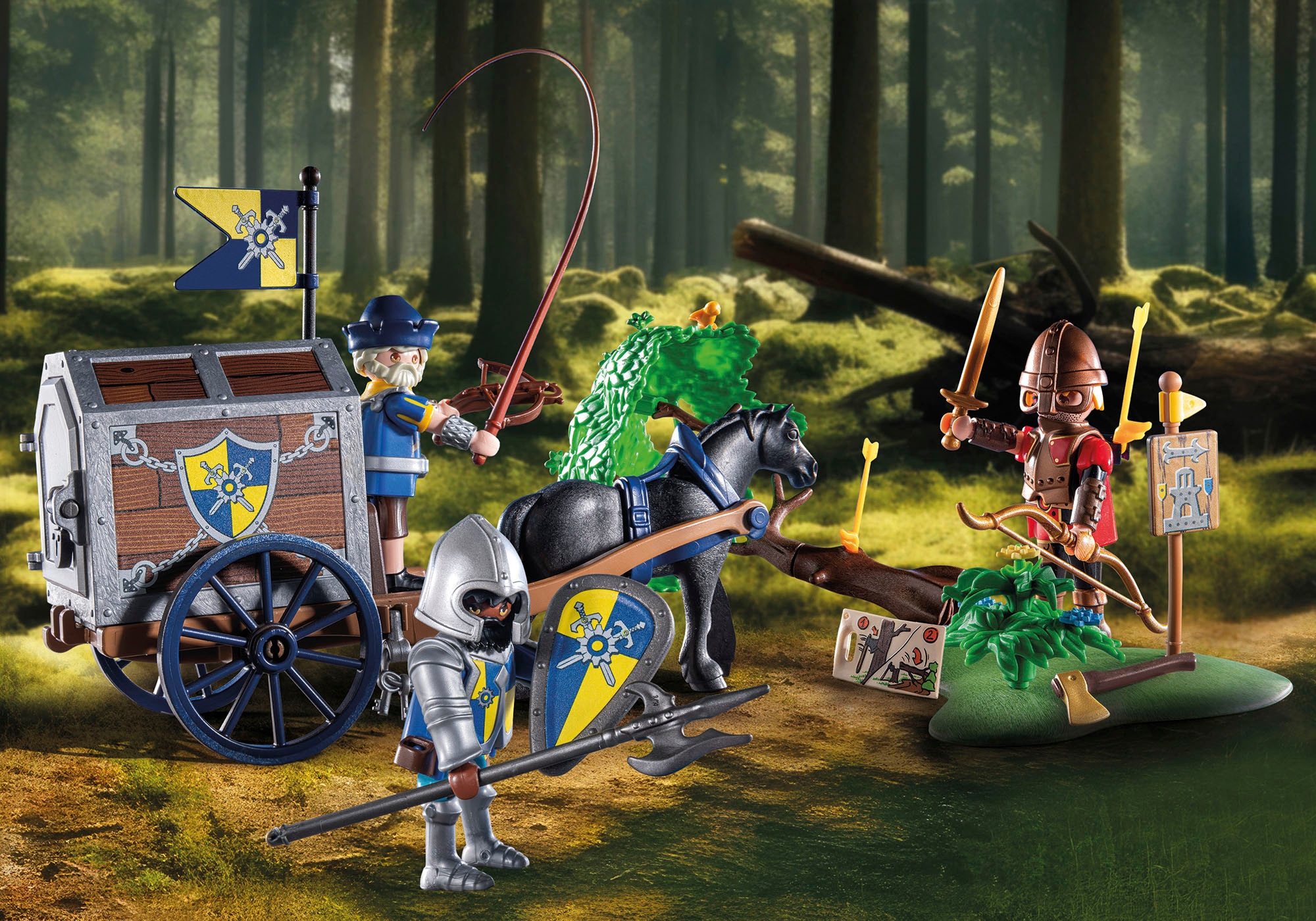 Playmobil® Konstruktions-Spielset »Überfall auf Transportwagen (71484), Novelmore«, (97 St.), Made in Europe