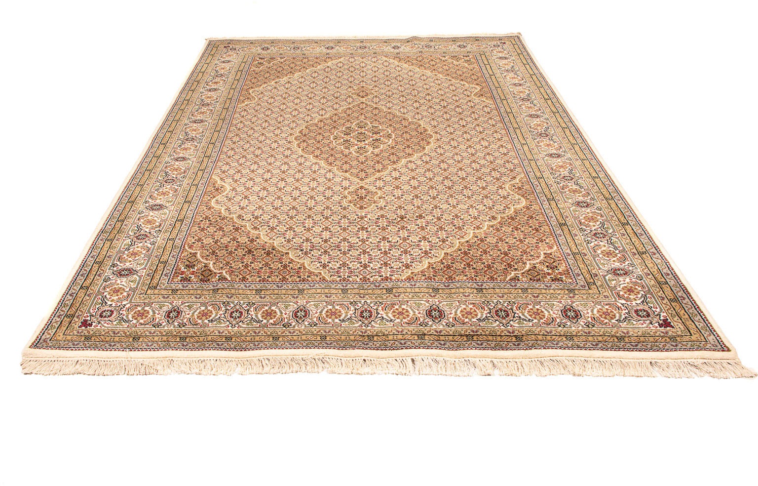 Image of morgenland Orientteppich »Perser - Täbriz - 288 x 198 cm - beige«, rechteckig, 10 mm Höhe, Wohnzimmer, Handgeknüpft, Einzelstück mit Zertifikat bei Ackermann Versand Schweiz