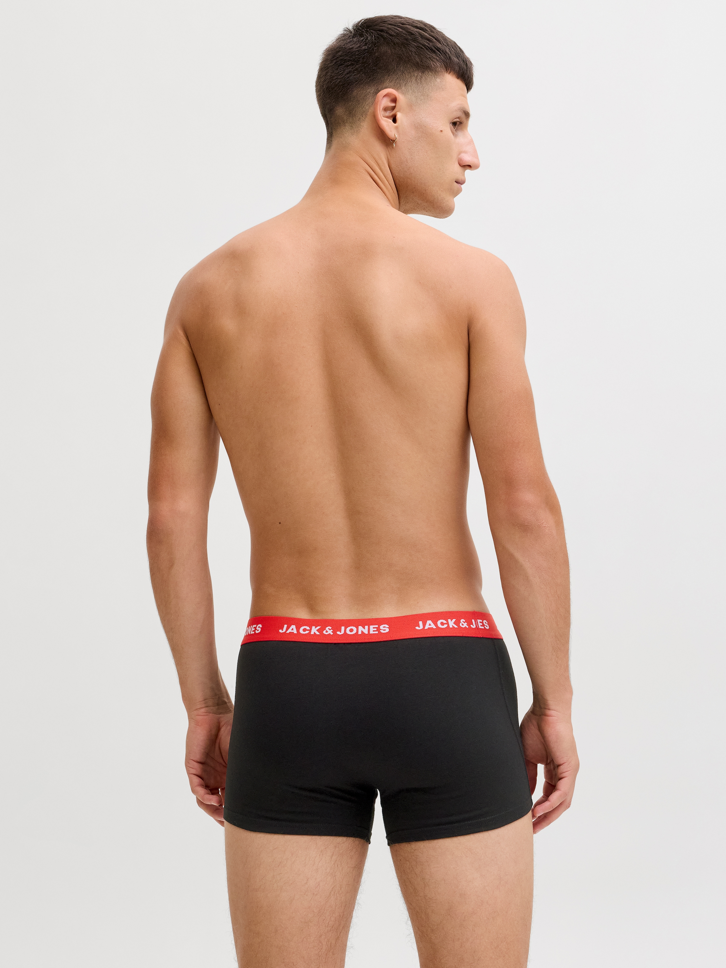 Jack & Jones Boxer »JACHUEY im Fünferpack mit toniger Naht und elastischem Bund« Packung, 5er-Pack, 5 Stk. unifarben, modisch, eng anliegend, Baumwollmischung