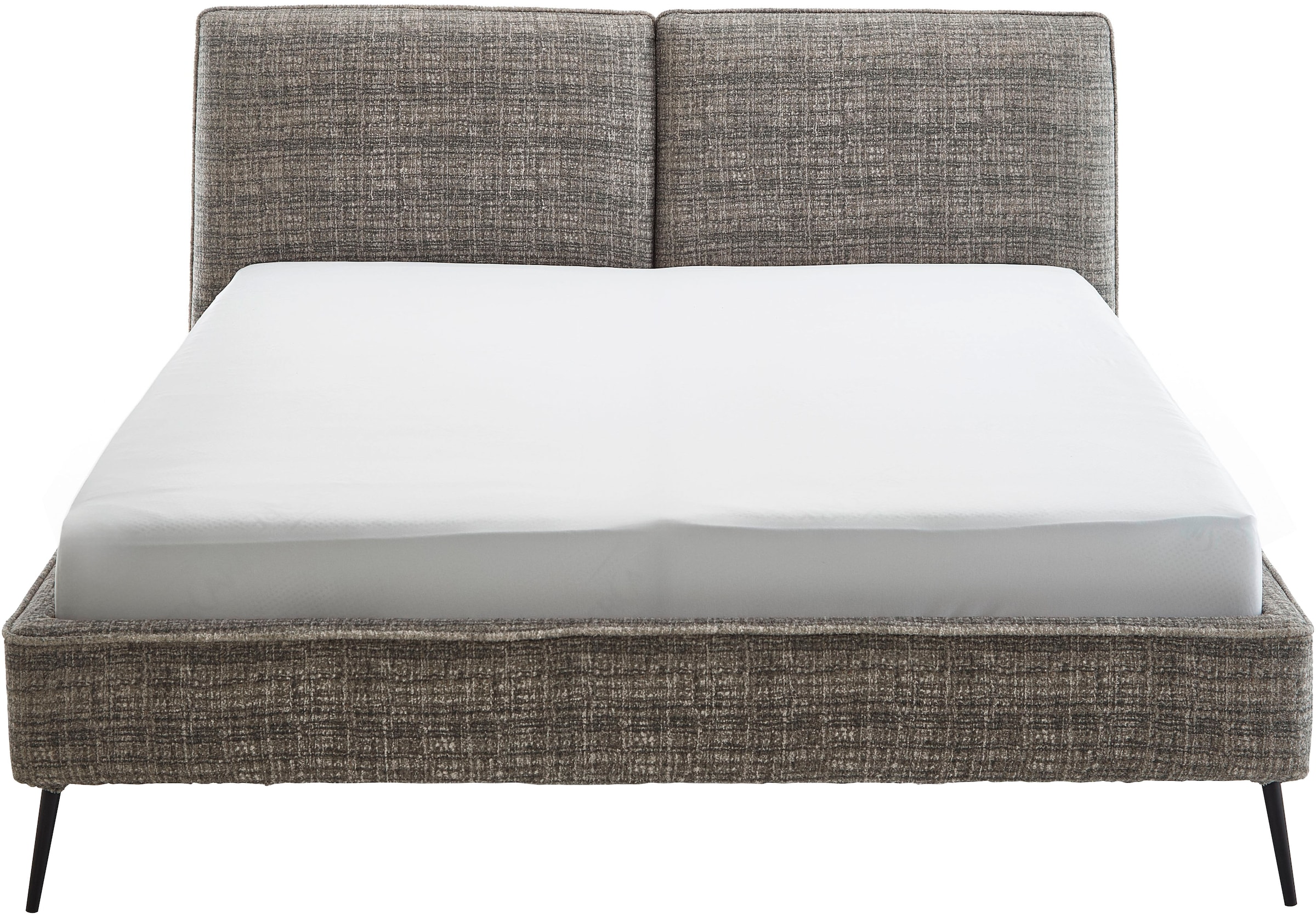 meise.möbel Polsterbett »Infinity erhältlich in verschiedenen Farben und Breiten« mit schwarzen Metallfüssen