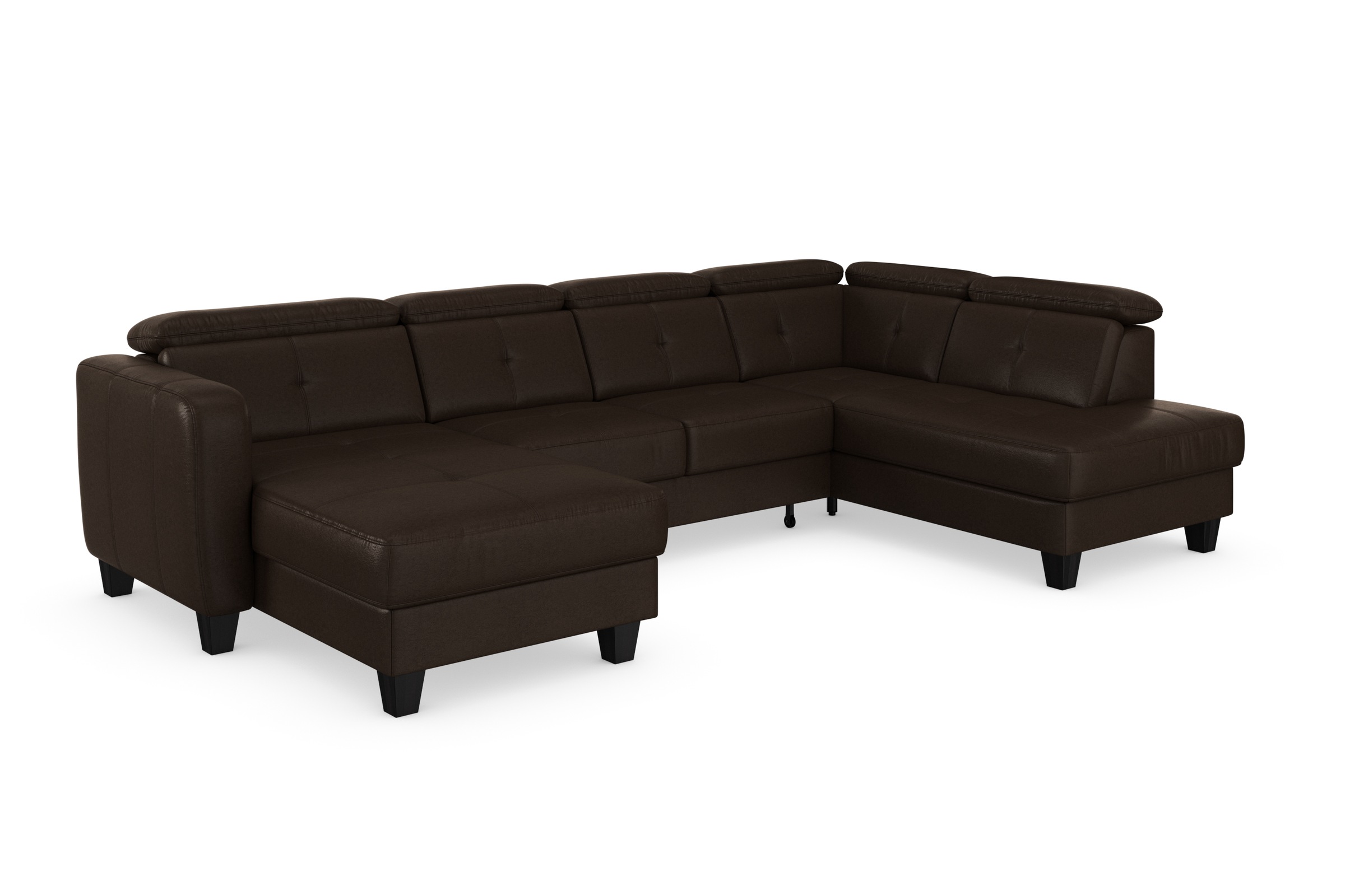 sit&more Wohnlandschaft »Belluci U-Form«, Kopfteilverstellung und Federkern, wahlweise mit Bettfunktion