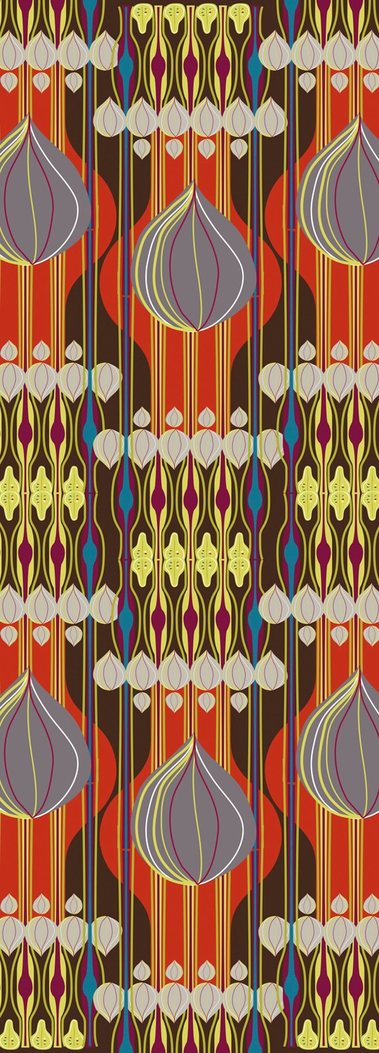 Image of queence Vinyltapete "Felisa" Farbverlauf abstrakt bedruckt gemustert glatt 90x250cm, selbstklebend, kinderleichte Anbringung, Sticker