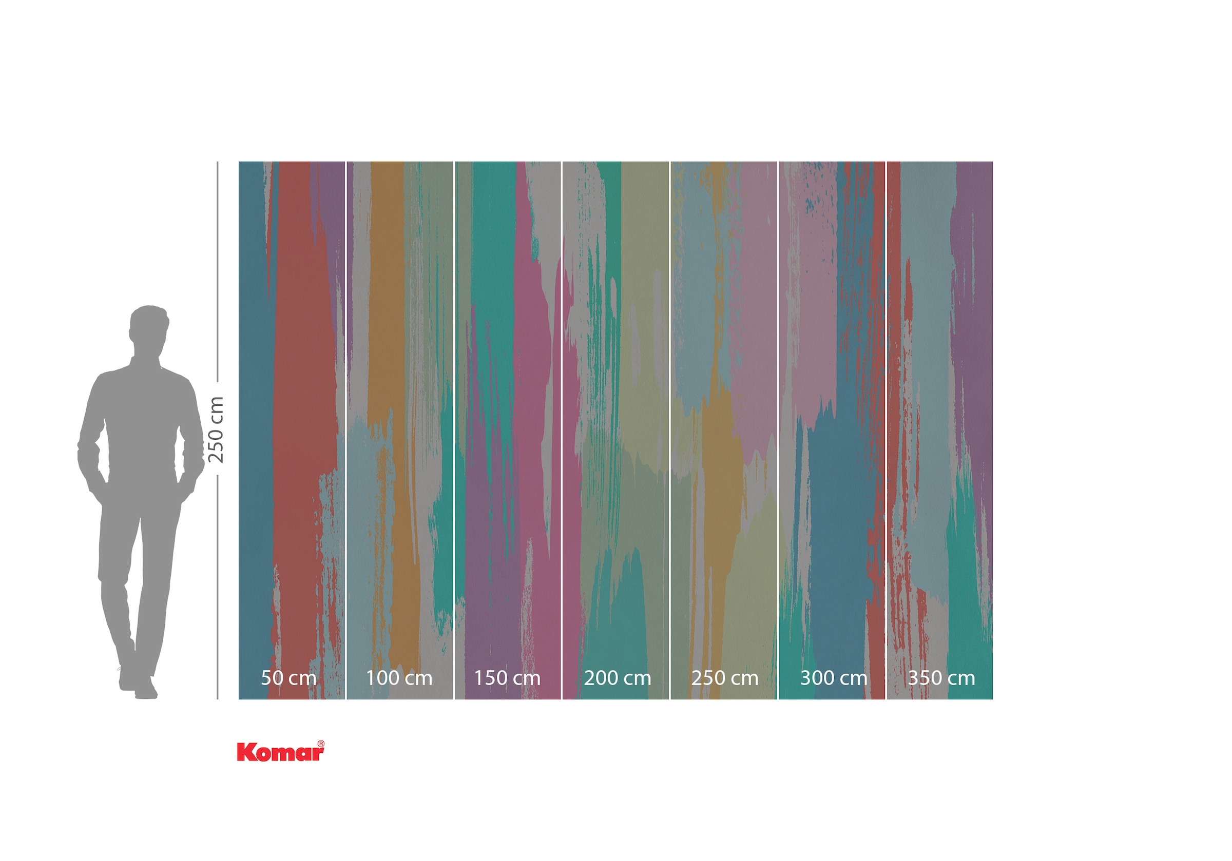 Komar Fototapete »Komar Vlies Fototapete - Color Rain - Grösse 350 x 250 cm«, bedruckt