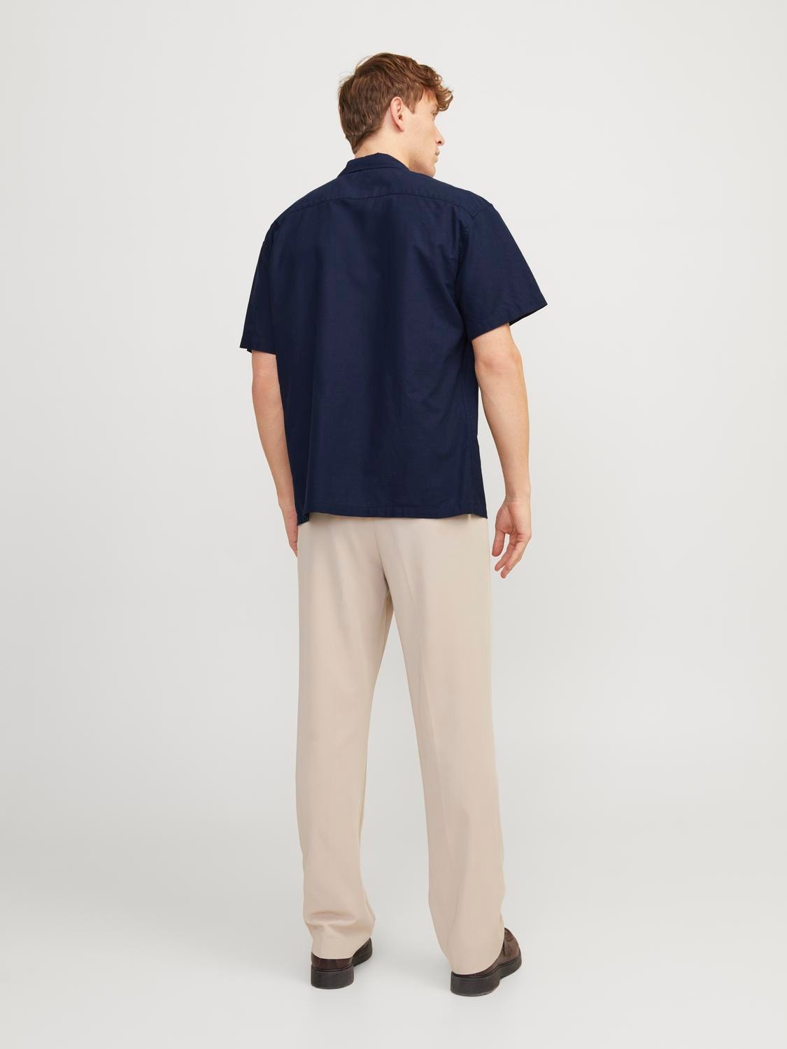 Jack & Jones Kurzarmhemd »JJESUMMER RESORT LINEN BLEND SHIRT SS SN«