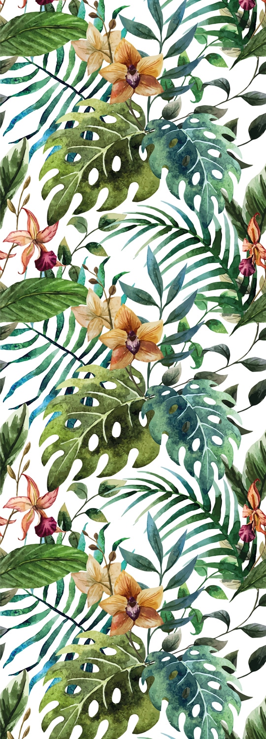 Image of queence Vinyltapete "Tor" Motiv bedruckt botanisch floral gemustert natürlich glatt 90x250cm, selbstklebend, kinderleichte Anbringung, Sticker