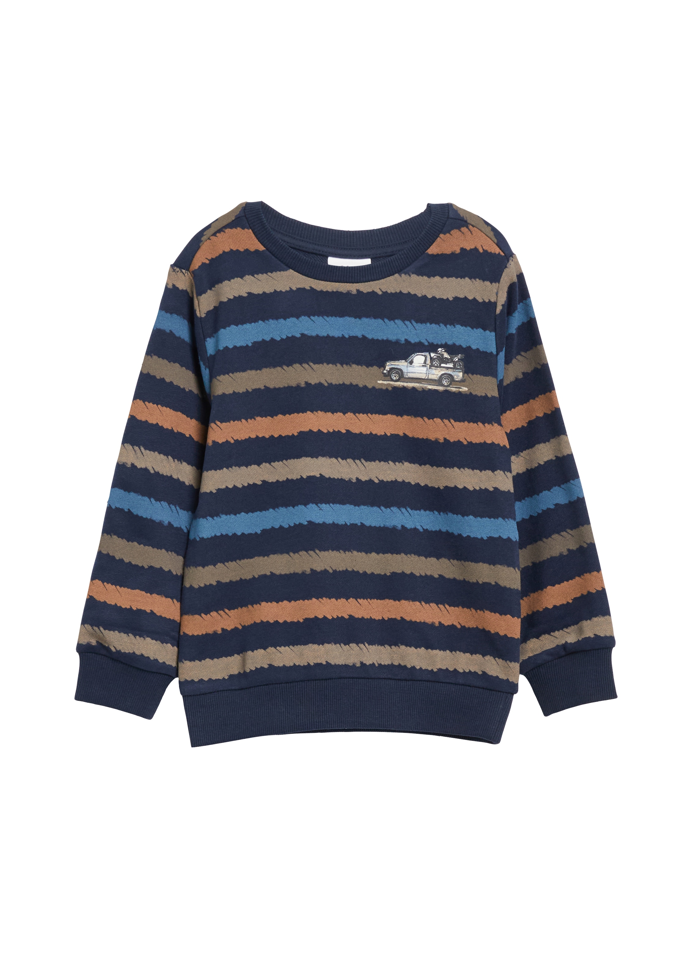 Image of s.Oliver Junior Sweatshirt, Alloverprint, Rundhals, Baumwollmix