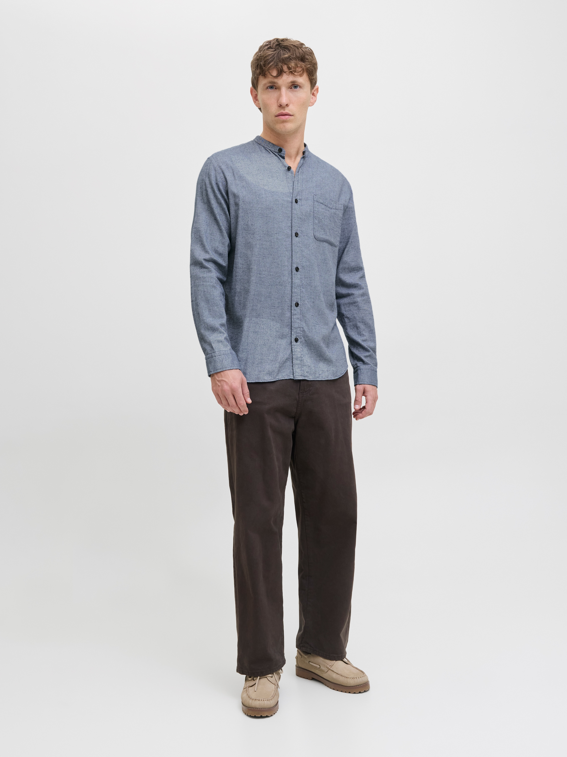 Jack & Jones Langarmhemd »JJEBAND MELANGE SHIRT L/S SN«