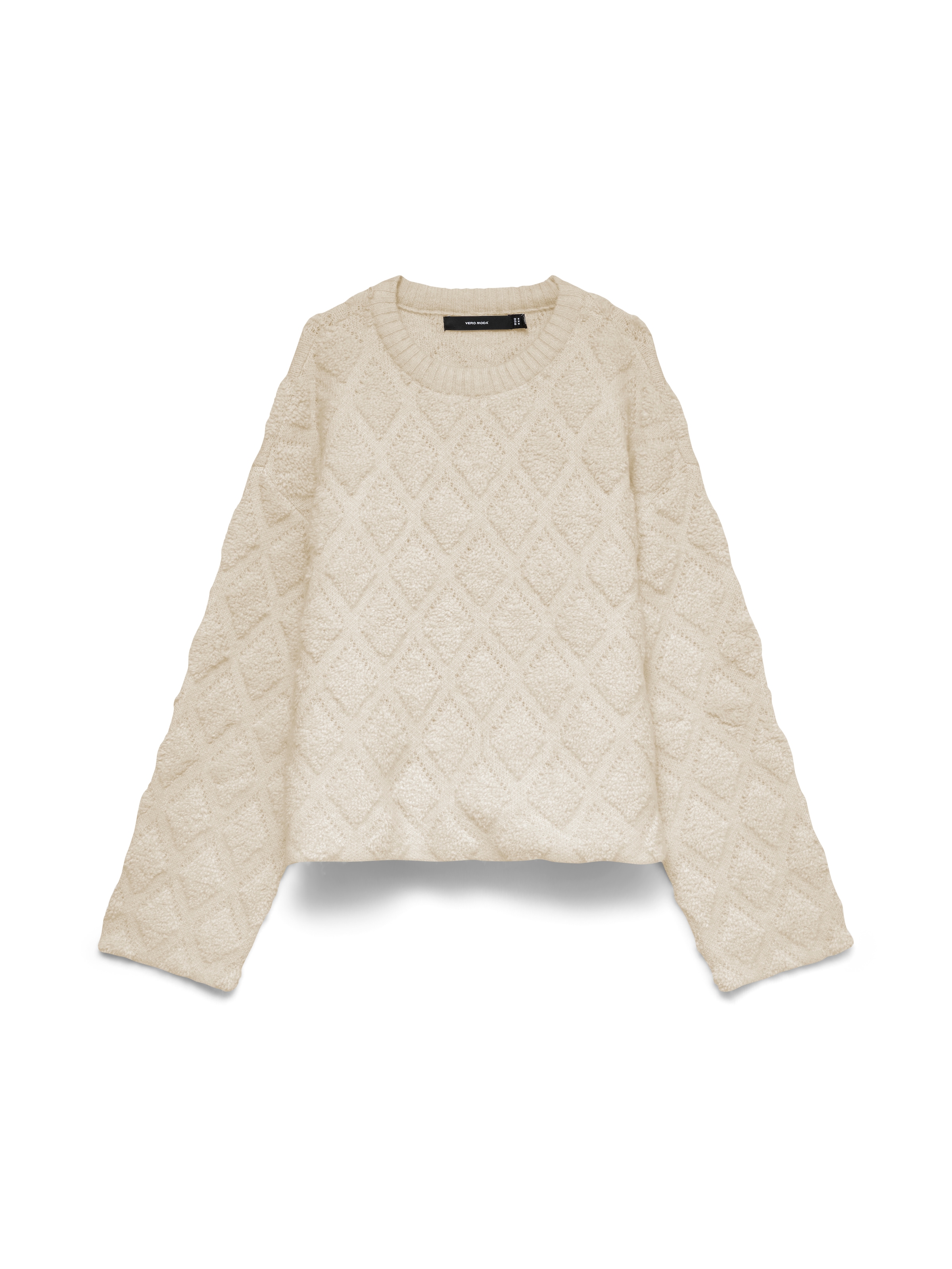 Vero Moda Strickpullover »VMARGIE ARGYLE LS O-NECK PULLOVER« Materialmix, regular fit