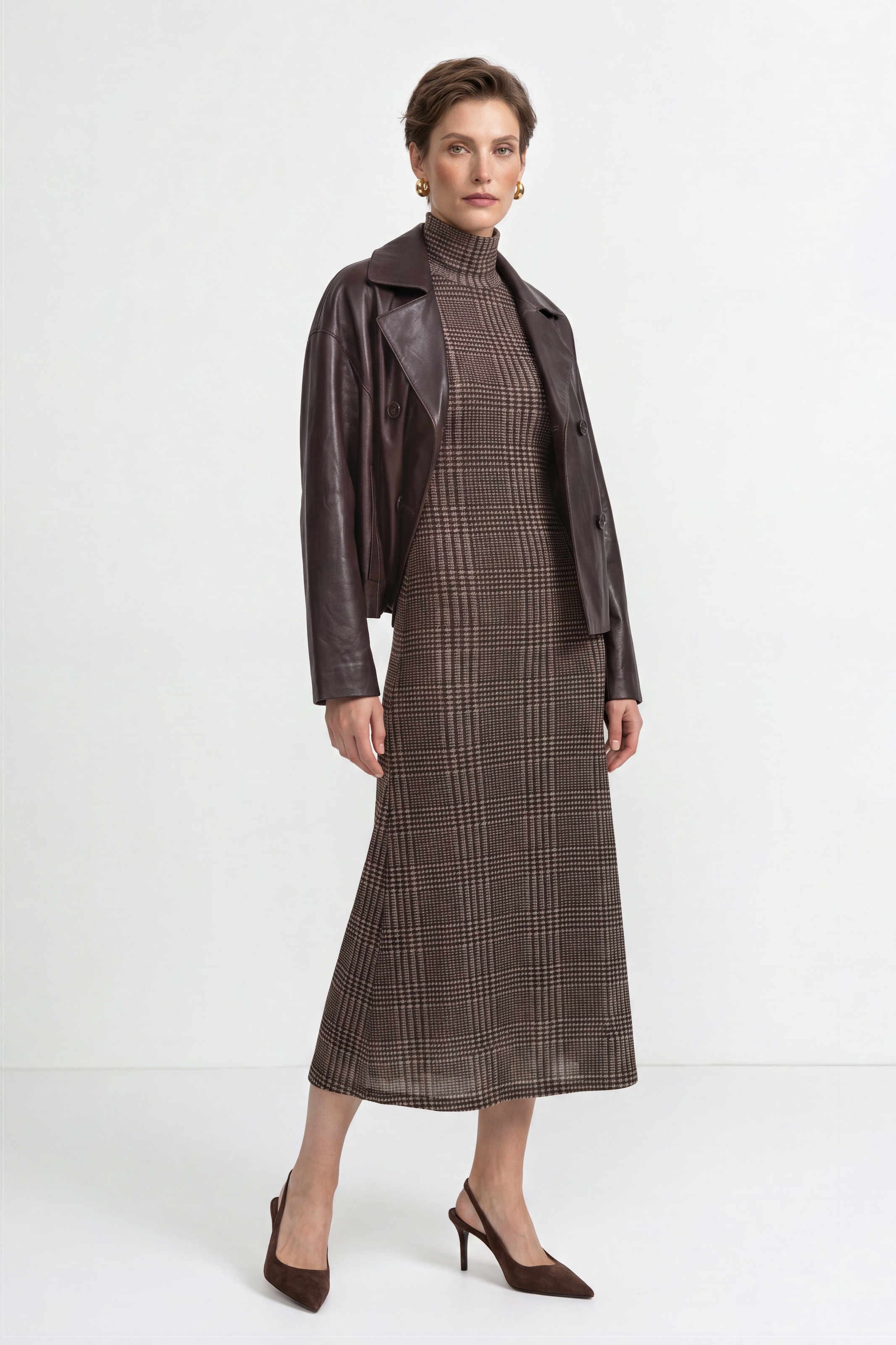 RICHROYAL Veste en cuir sans capuche Regular fit mit Reverskragen