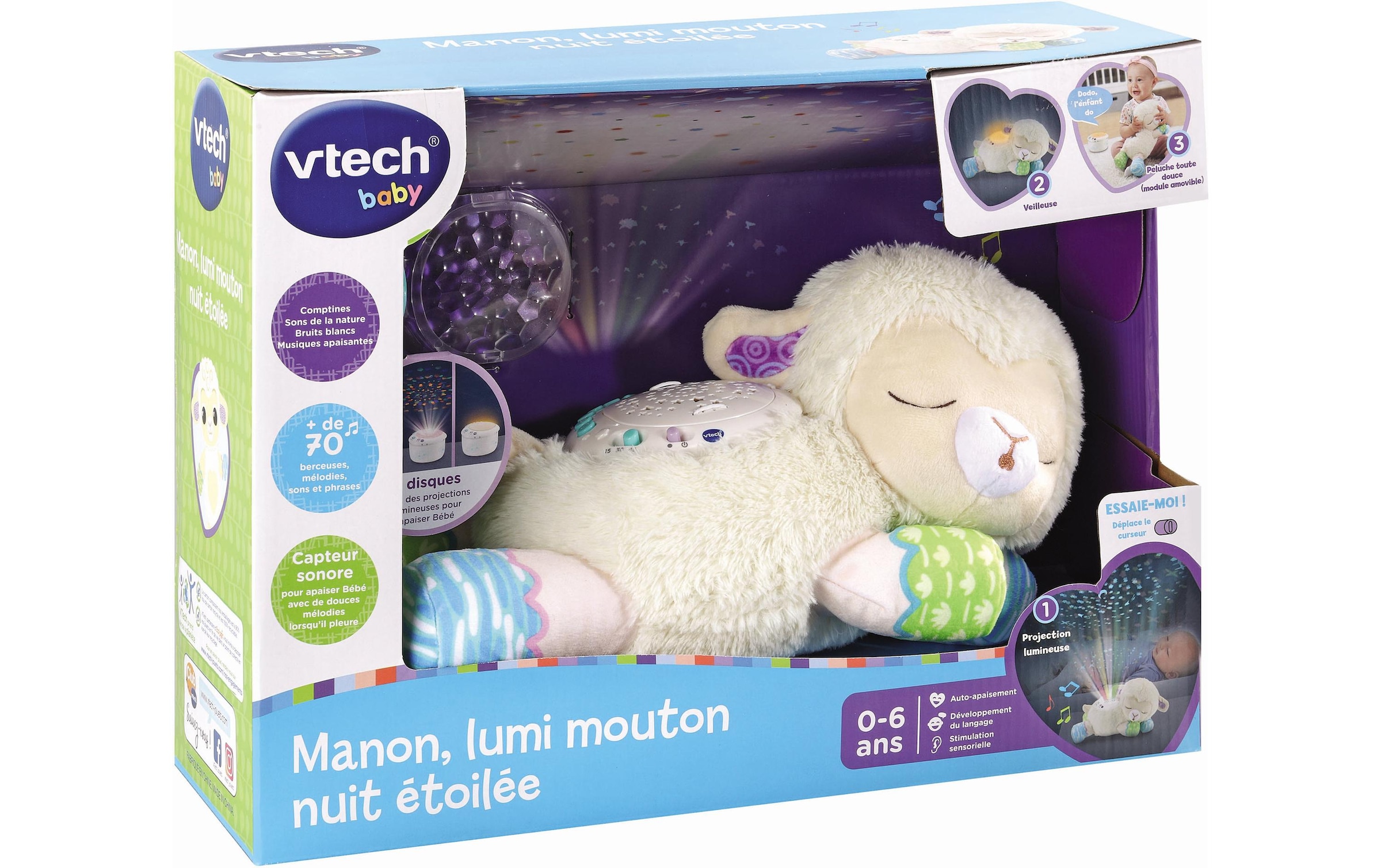 Vtech® Nachtlicht »mouton Nuit étoilée 3 en 1« Farbwechsler | Warmweiss