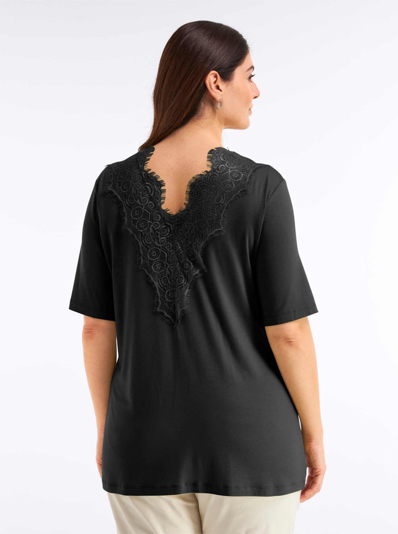 Sheego Chemise en dentelle »Halbarmshirt« 1