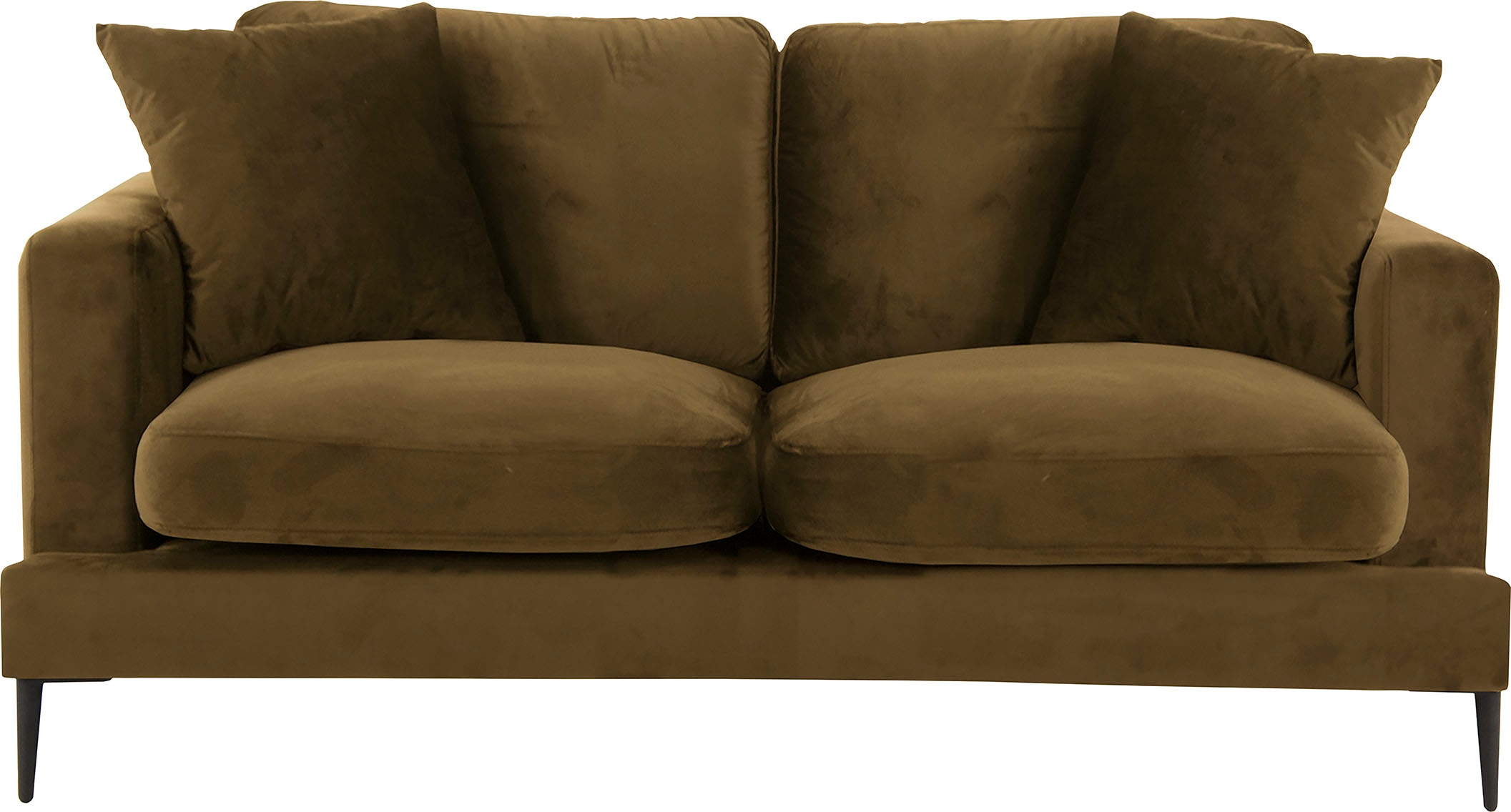 Leonique 2-Sitzer »Cozy elegantes Designsofa, Masse B/T/H: 151/97/80 cm« mit losen Kissen und Metallbeinen