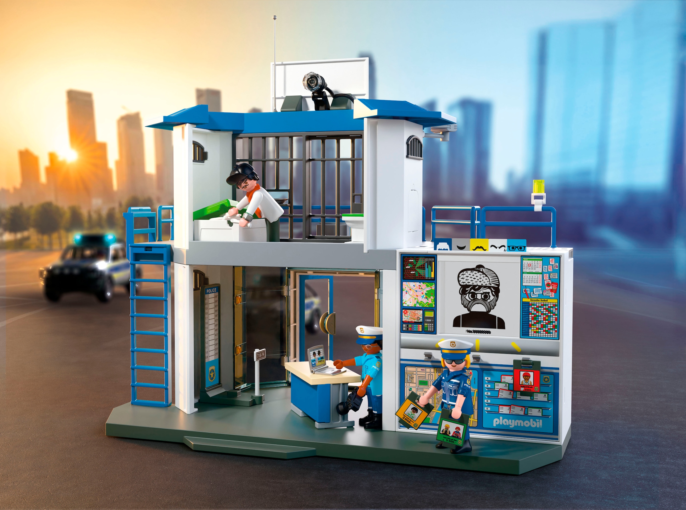 Playmobil® Jeu de construction »Polizeiwache mit Fahndungsraum (71874), Action Heroes« Made in Europe