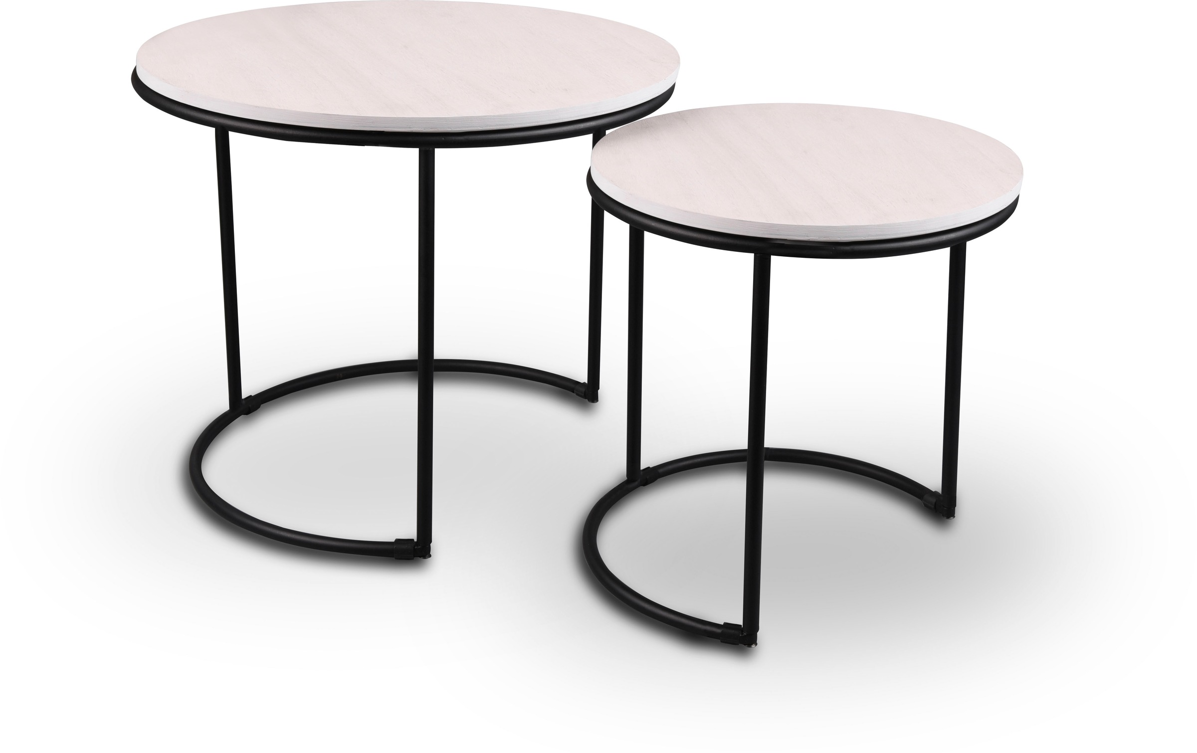 MIRRORS AND MORE Beistelltisch "Doreen" Set, Kombination aus Holz und Metall