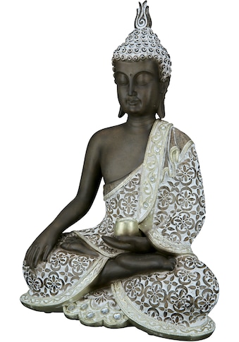 Buddhafigur »Buddha Mangala braun-weiss«