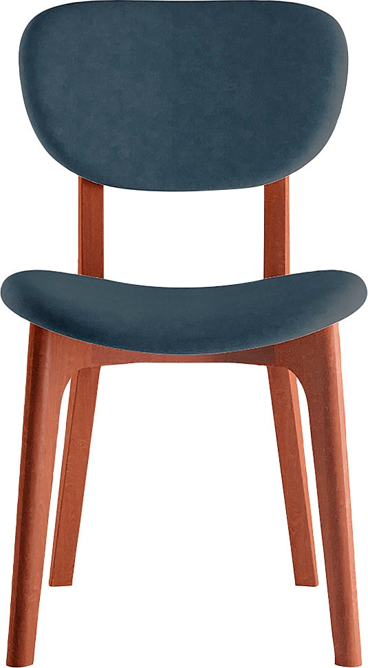 INOSIGN Stuhl »COZY Made in Italy«, (Set), 2 St., Microfaser, Gestell in Buche, Kirsch- oder Nussbaum, Massivholz, Design Stuhl