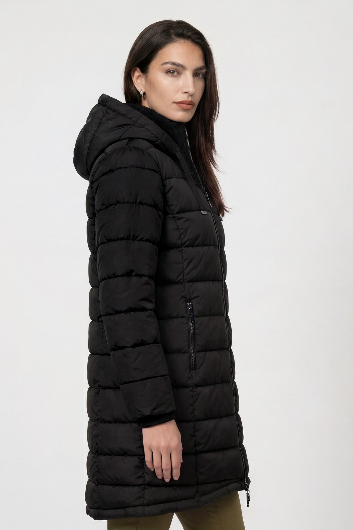 Monari Steppmantel »Mantel Stepp« Regular fit mit Stehkragen und Kapuze