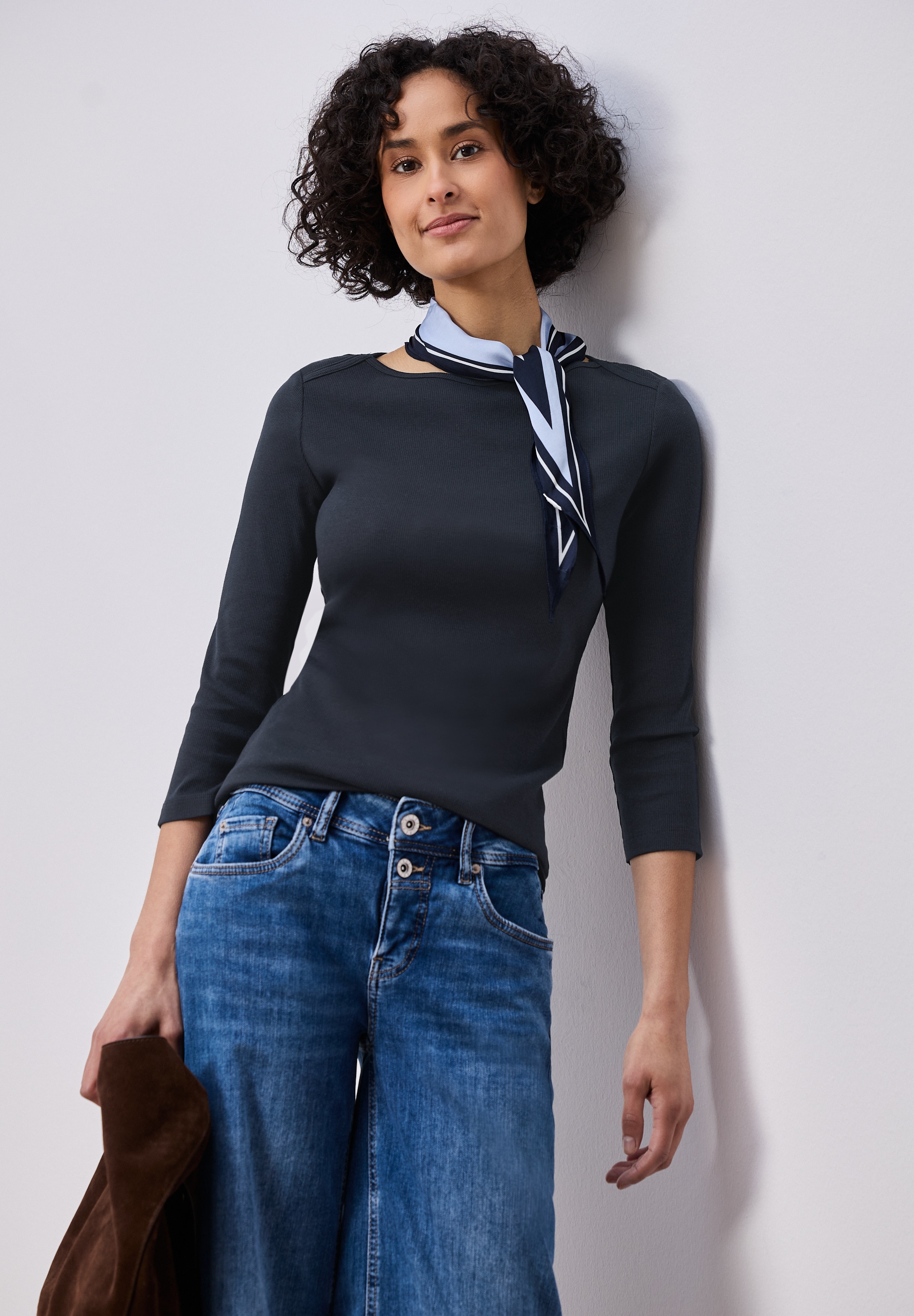 Image of STREET ONE 3/4-Arm-Shirt in Rippstruktur