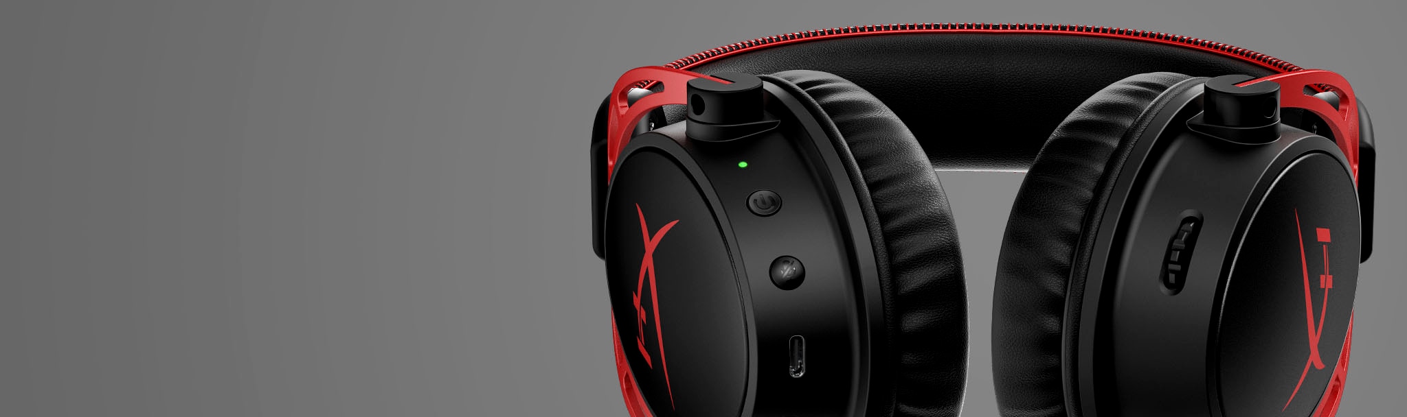 HyperX Gaming-Headset »Cloud Alpha Wireless«, LED Ladestandsanzeige-Rauschunterdrückung-Mikrofon abnehmbar