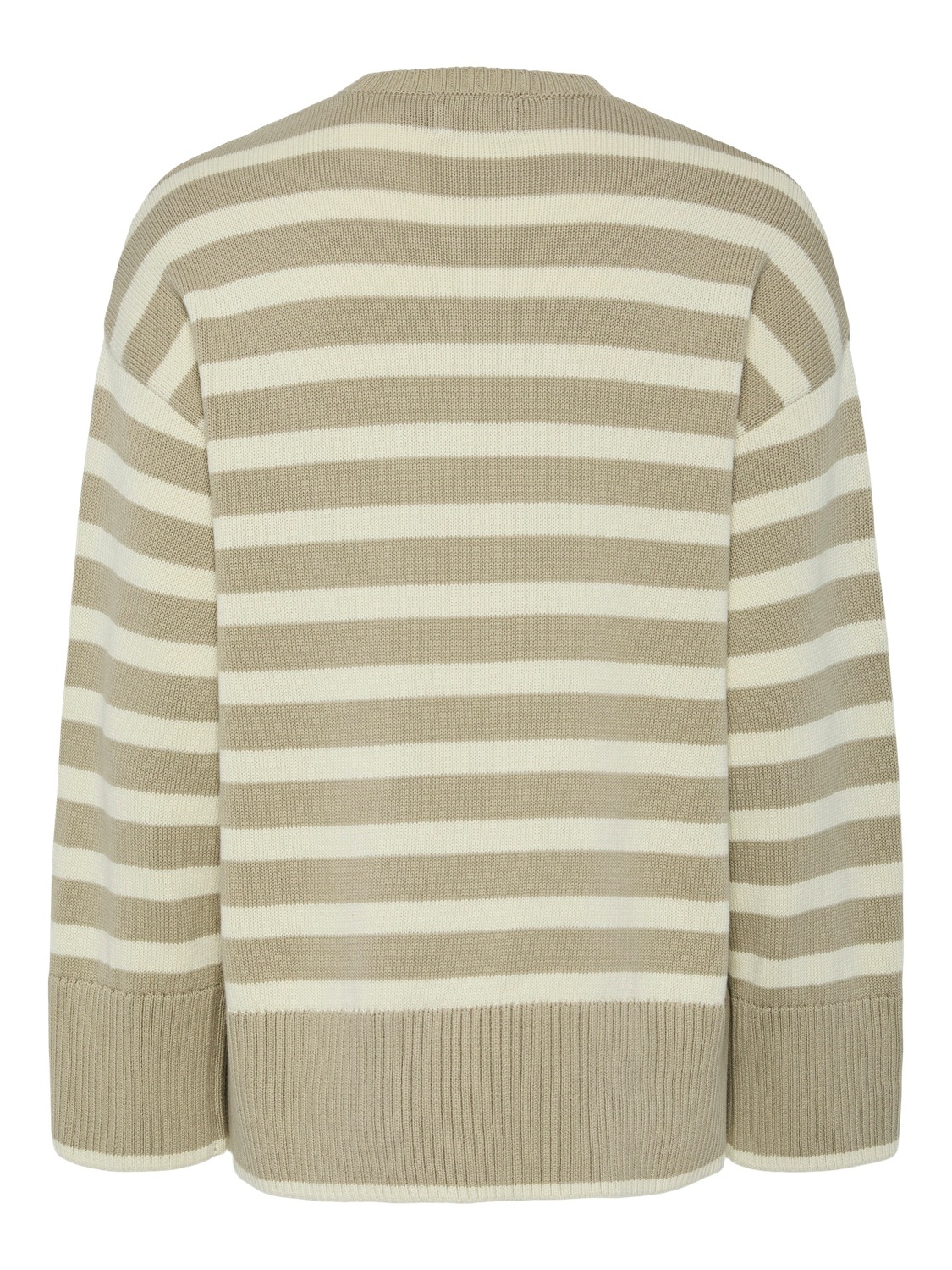 pieces Rundhalspullover »PCAVA LS O-NECK SLIT KNIT NOOS«