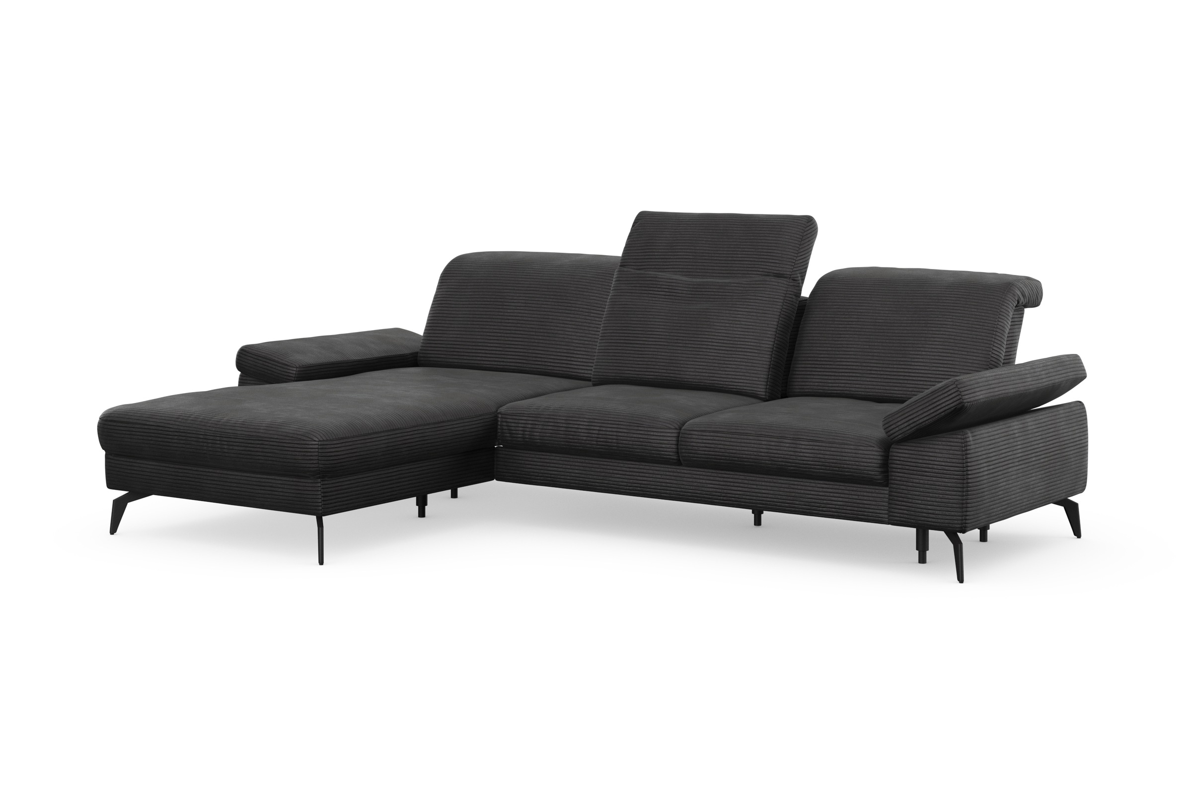 sit&more Ecksofa »Cabana L-Form«, Recamiere, wahlweise mit Sitztiefen-, Armlehnen- und Kopfteilfunktion