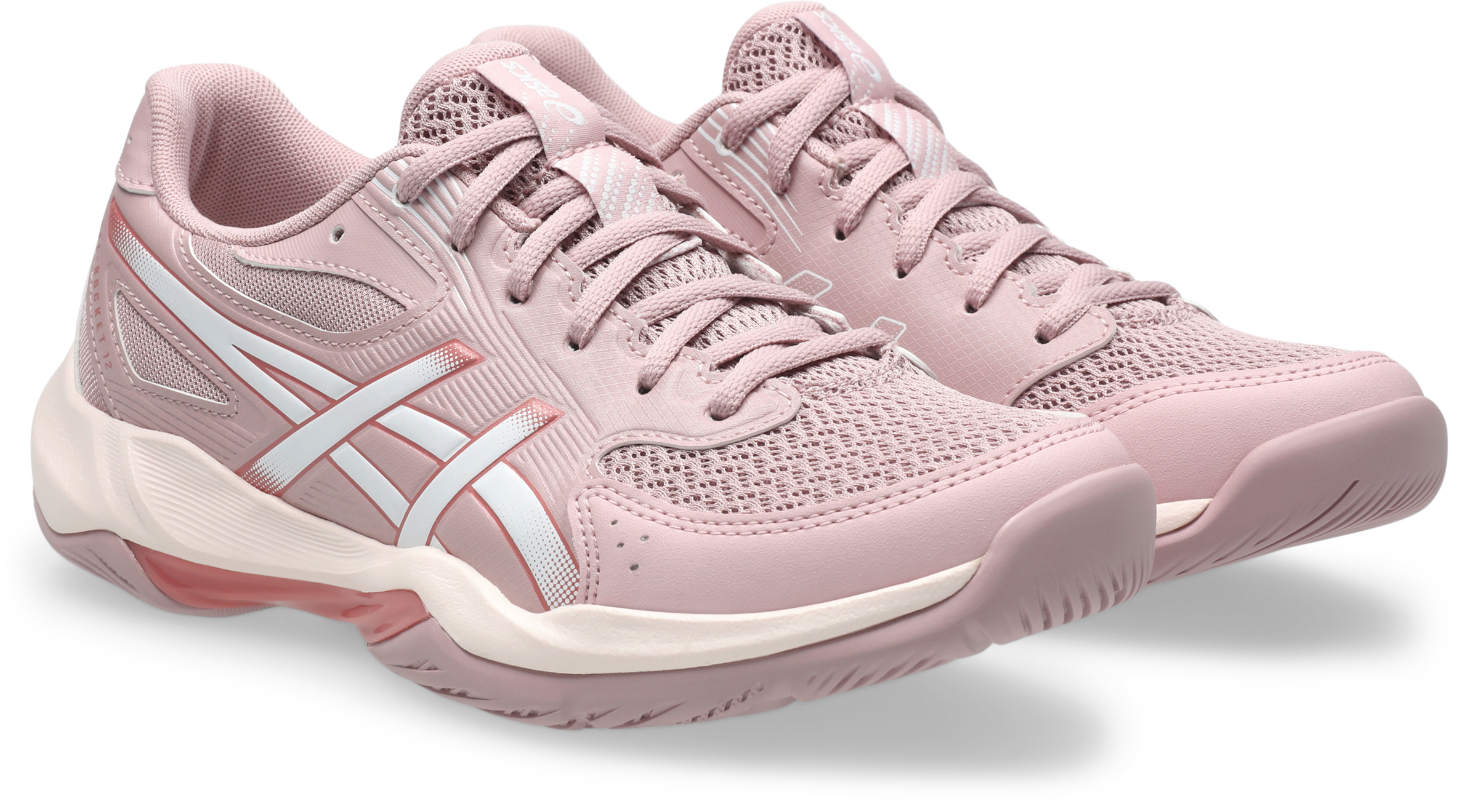 Asics, Unisex, Hallenschuh »GEL-ROCKET 12« besonders geeignet für Handball und Volleyball, morganite, weiß, 41,5, Bequemer Hallenschuh von Asics