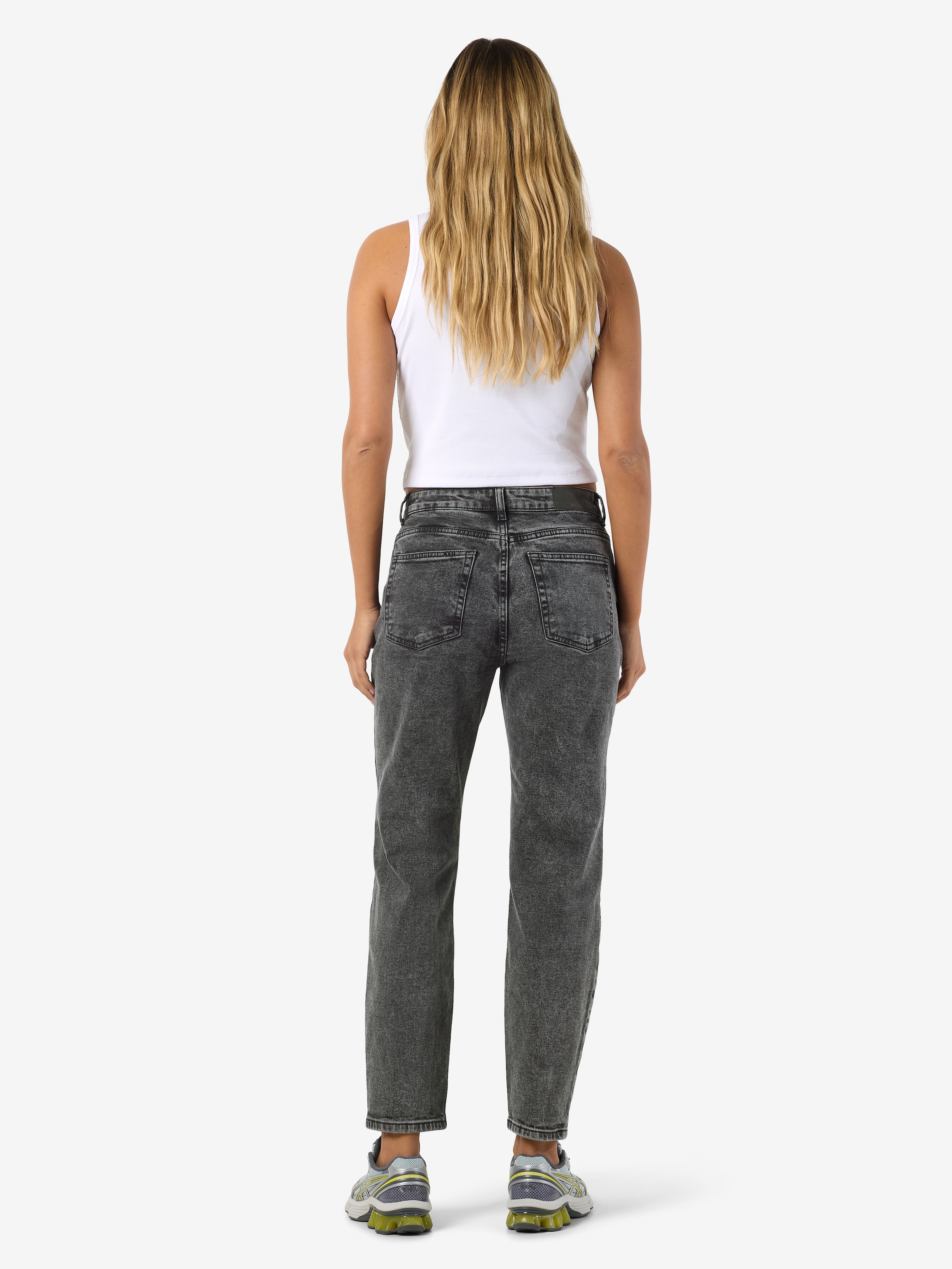 Noisy may High-waist-Jeans »NMMONI HW STRAIGHT ANK ACID AZ391DG NOOS«