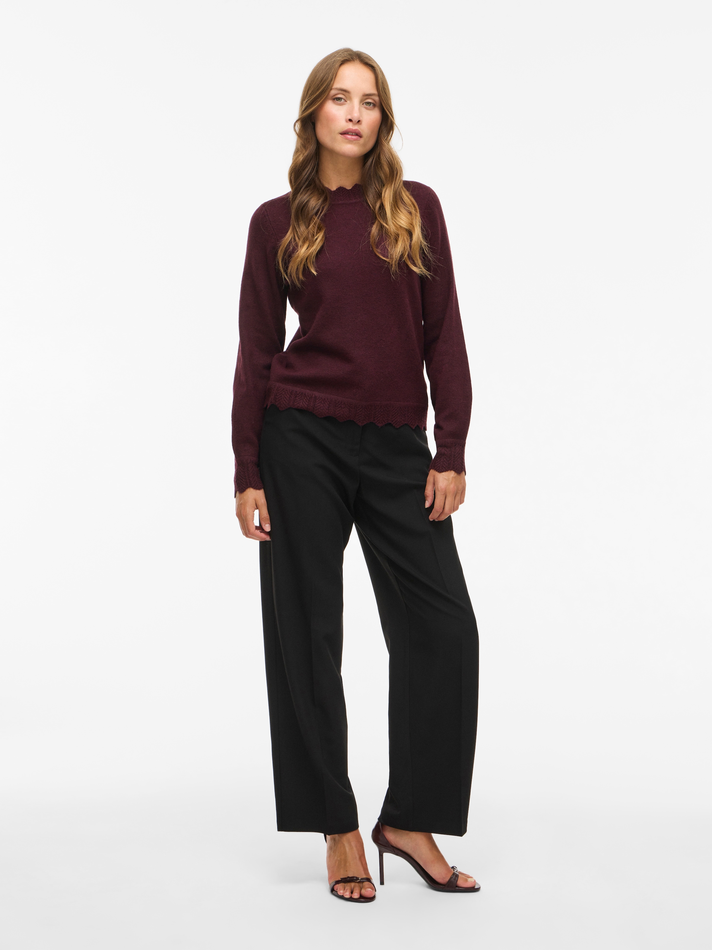 Vila Strickpullover »VINIKOLINA O-NECK L/S KNIT TOP - NOOS«