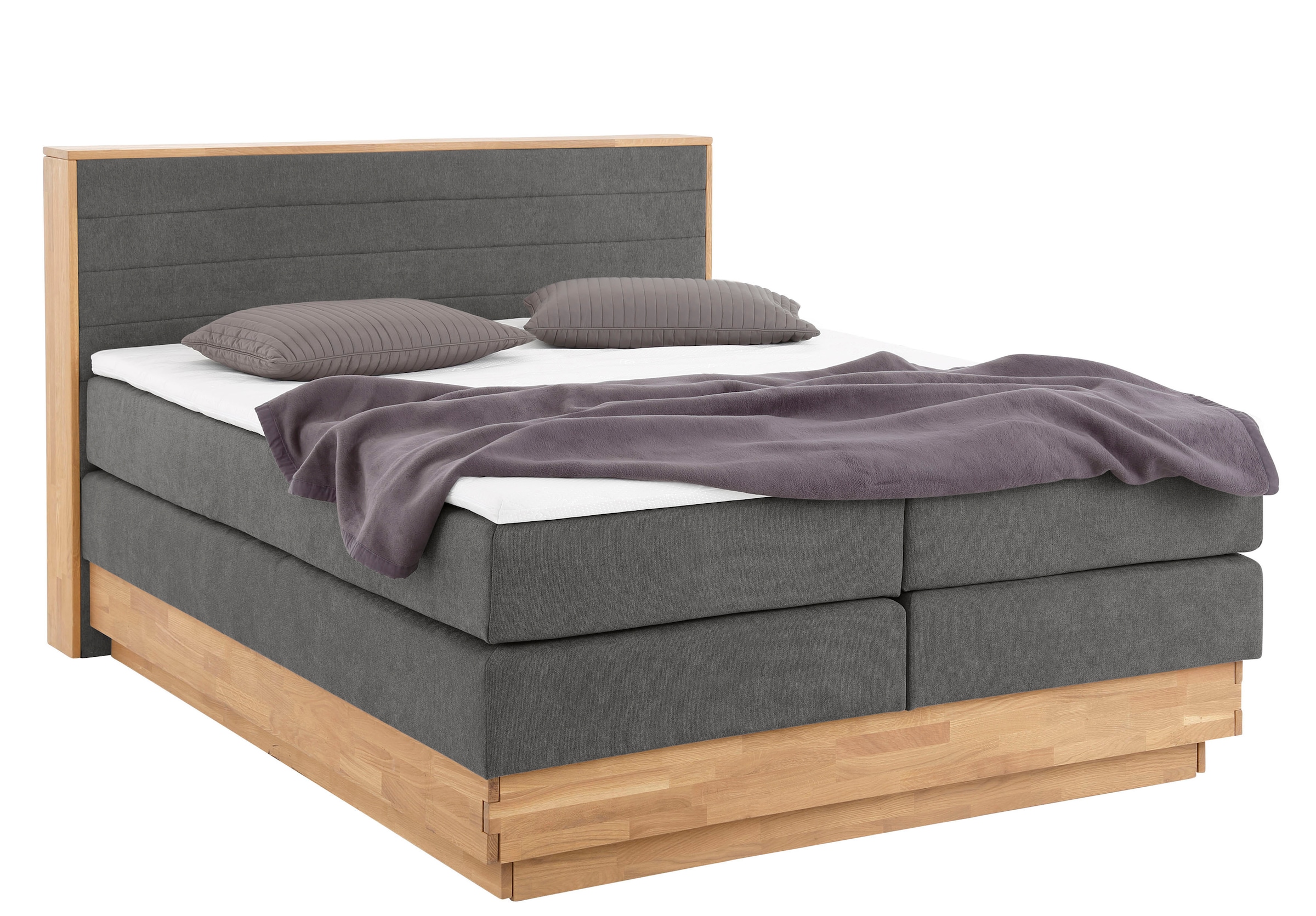 Image of Home affaire Boxspringbett "CAVAN, mit Bettkasten, inkl. 7-Zonen-TTFK-Matratze H2-H4 und Topper" Microfaser- oder Strukturstoff, 160/180/200cm x 200cm