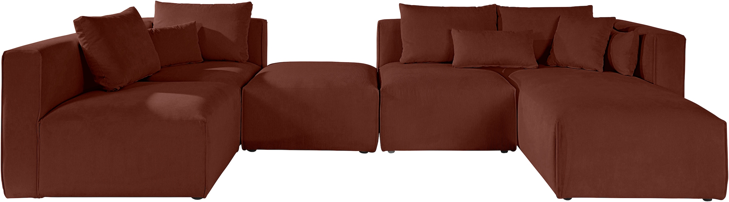 Guido Maria Kretschmer Home&Living Wohnlandschaft »Comfine U-Form«, zusammengesetzt aus Modulen, in 3 Stoffen und vielen Farben