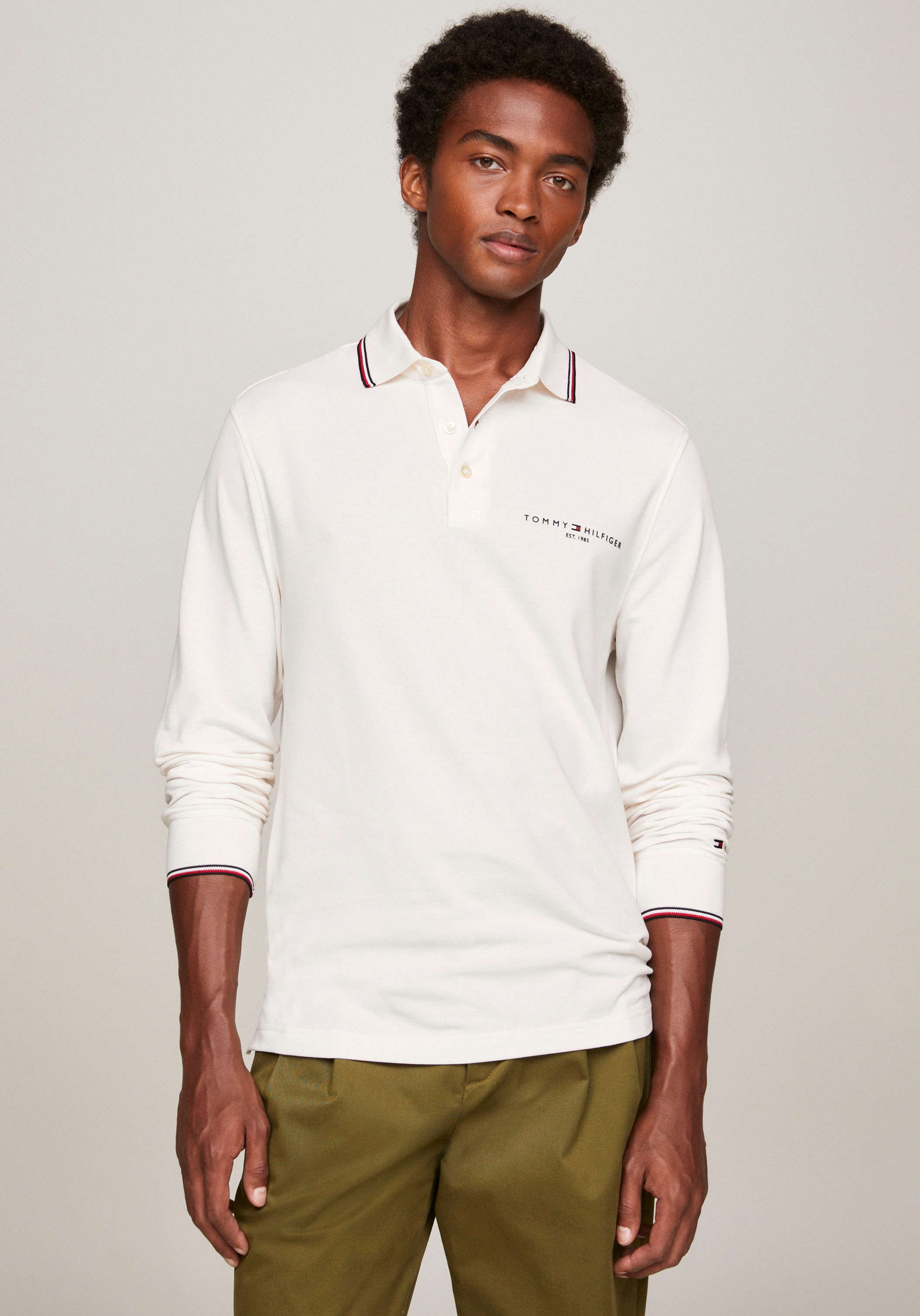 Tommy Hilfiger Langarm-Poloshirt »TIPPED PLACE L/S SLIM POLO«
