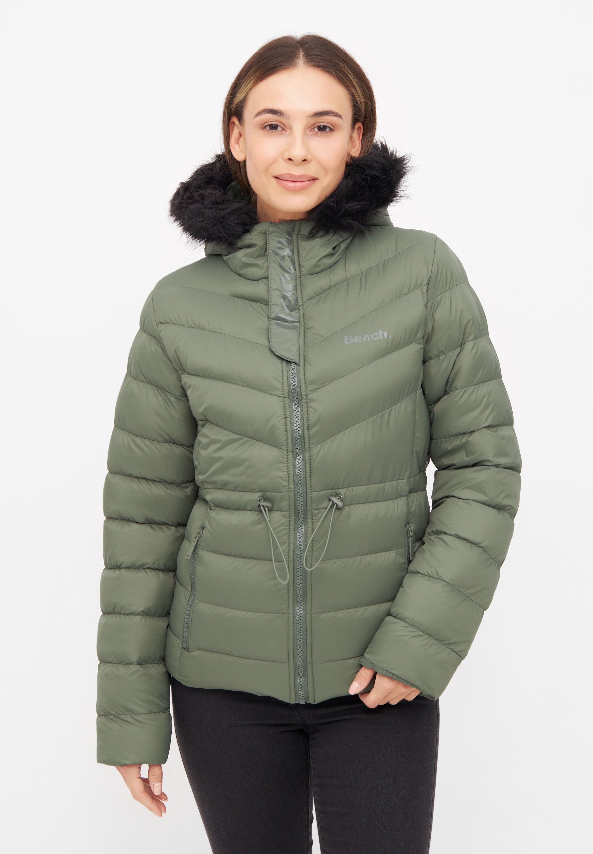 Image of Bench. Steppjacke "INKEN" mit Kapuze lässige Passform, aus Polyester, mit Reissverschluss