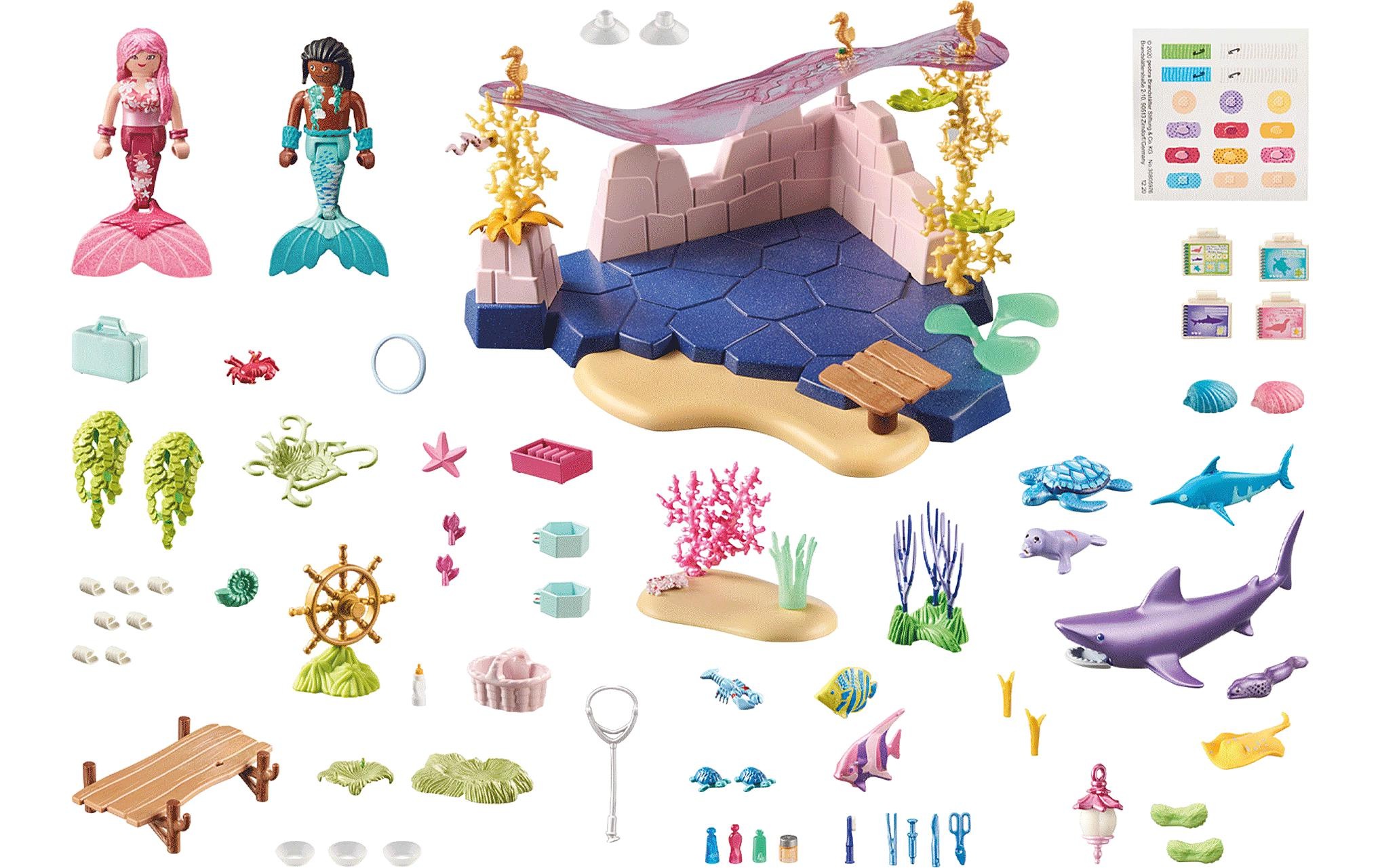 Playmobil® Spielbausteine »Princess Magic Unterwasser-Tierpflege der Meeresbewohner«, (114 St.)