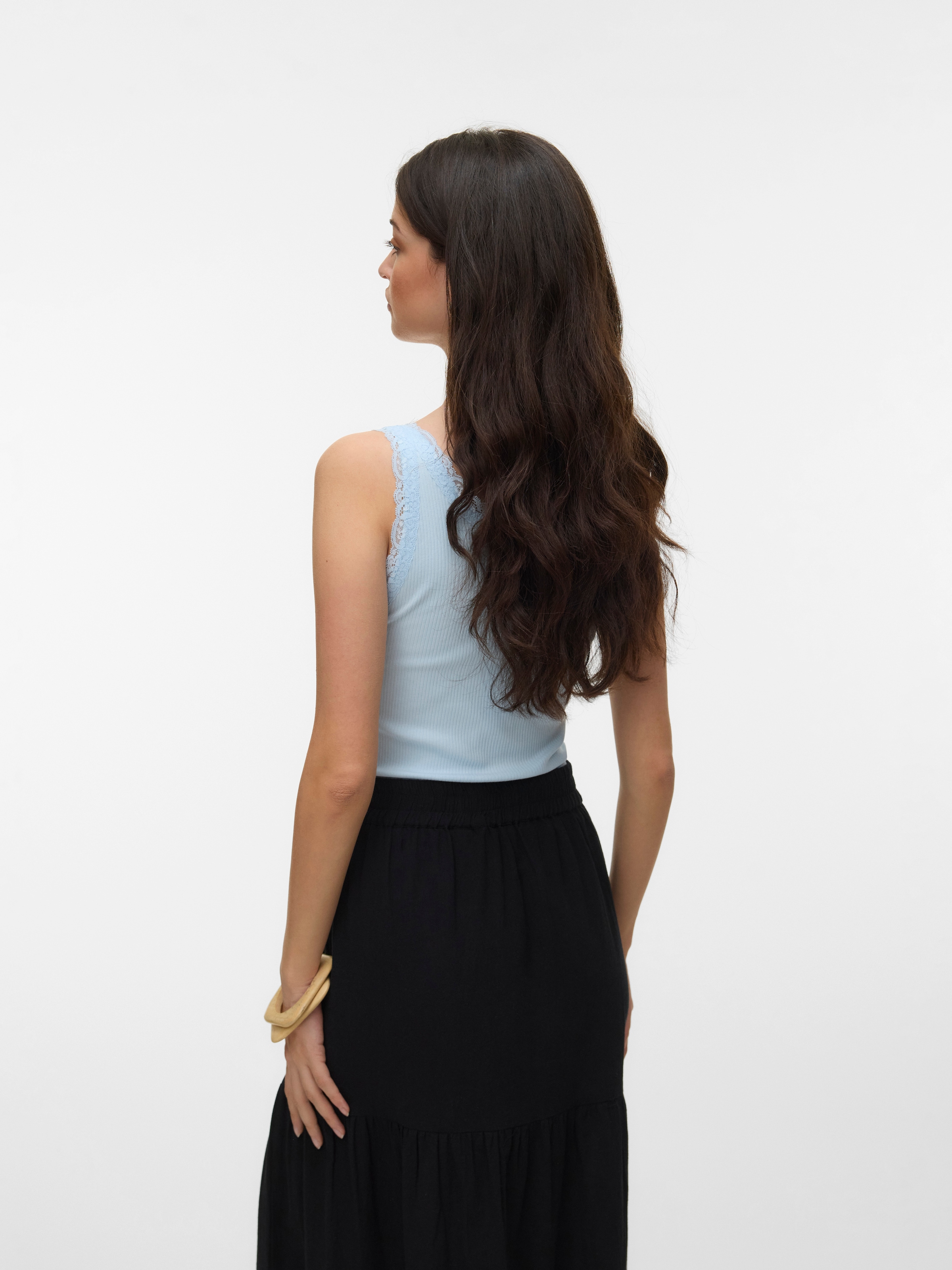 Vero Moda Tanktop »VMNANA LACE TANK TOP JRS NOOS« Baumwollmischung