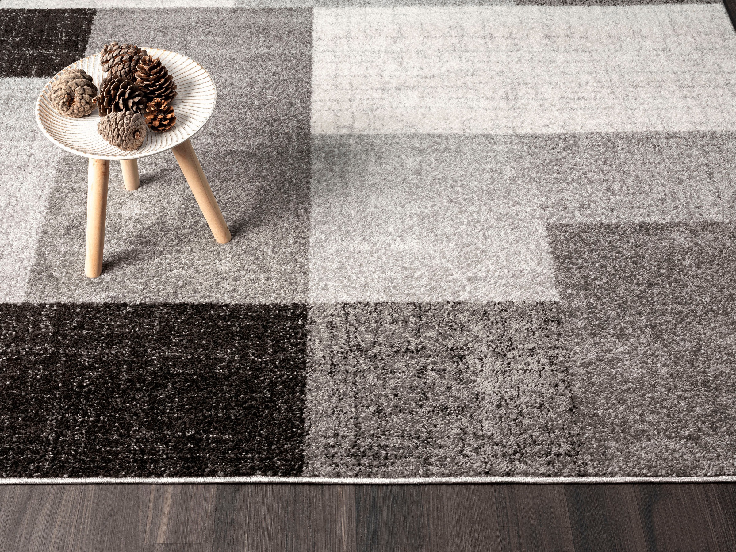 merinos Teppich »Thales 6101« rechteckig 10 mm Höhe Kurzflorteppich mit Konturenschnitt, Wohnzimmer