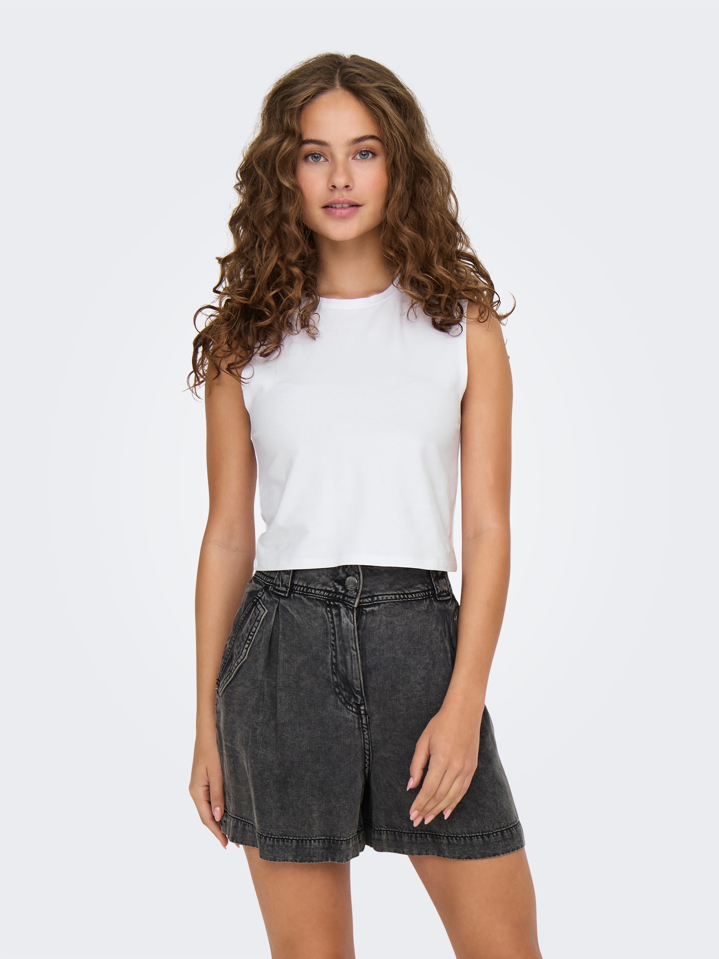 ONLY Crop-Top »ONLCHOICE S/L 2-PACK TOP BOX JRS«, (Packung, 2 tlg.)
