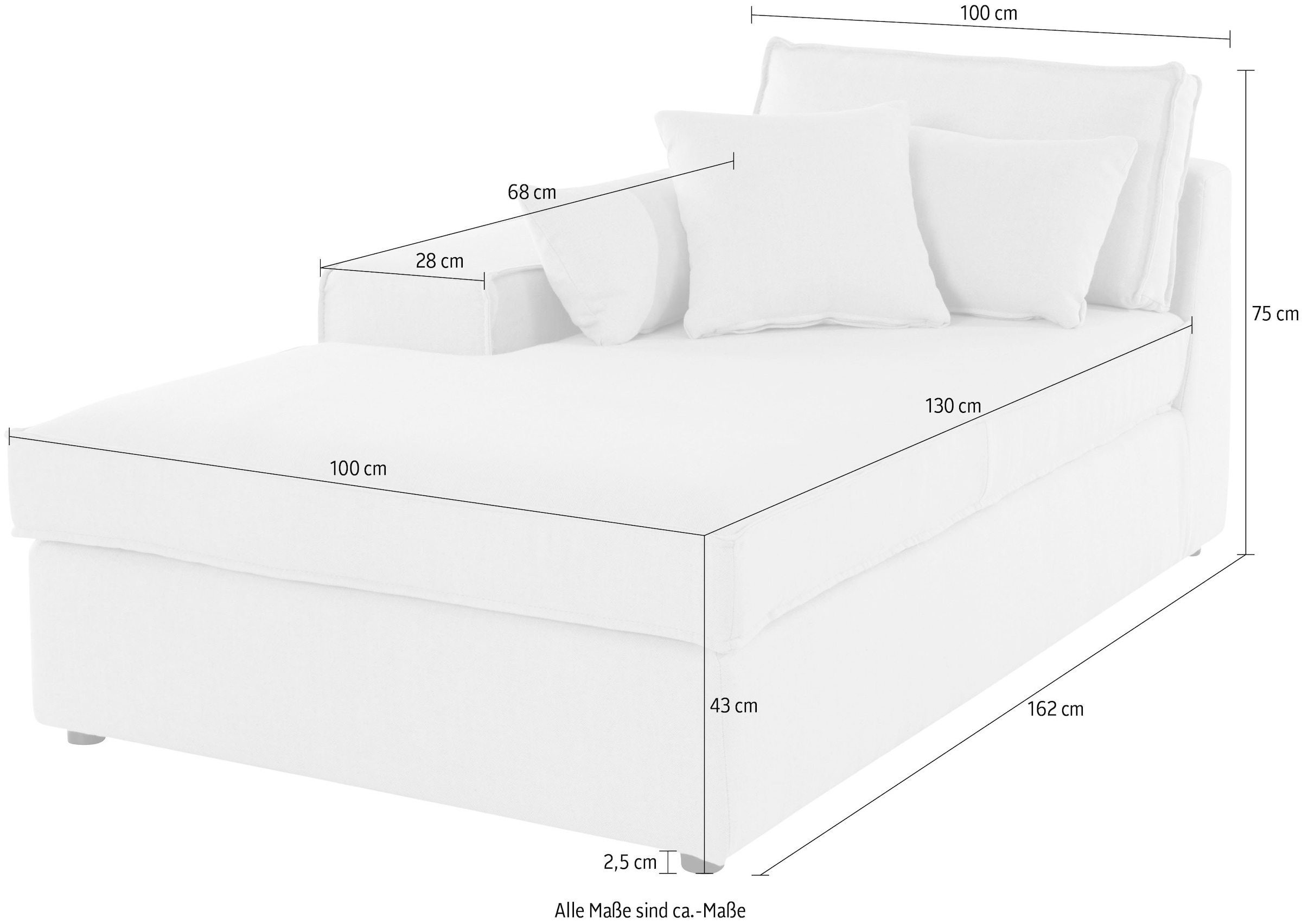 GOODproduct Ottomane »Florid« einzeln stellbar oder als Teil eines Modulsofas,  auch in Cord