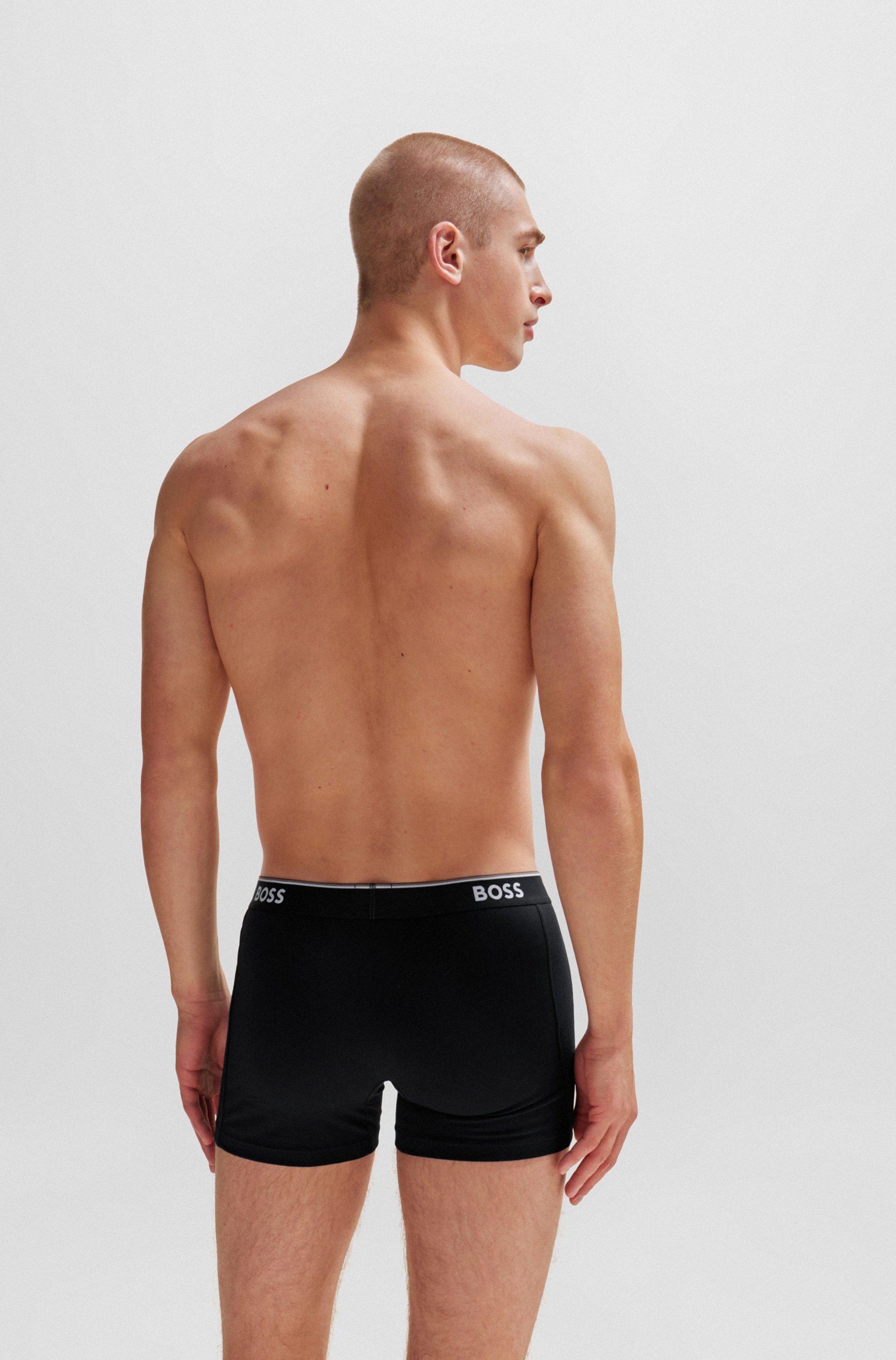 BOSS Langer Boxer »Brief 3 PACK«, mit farblich passendem Webbund