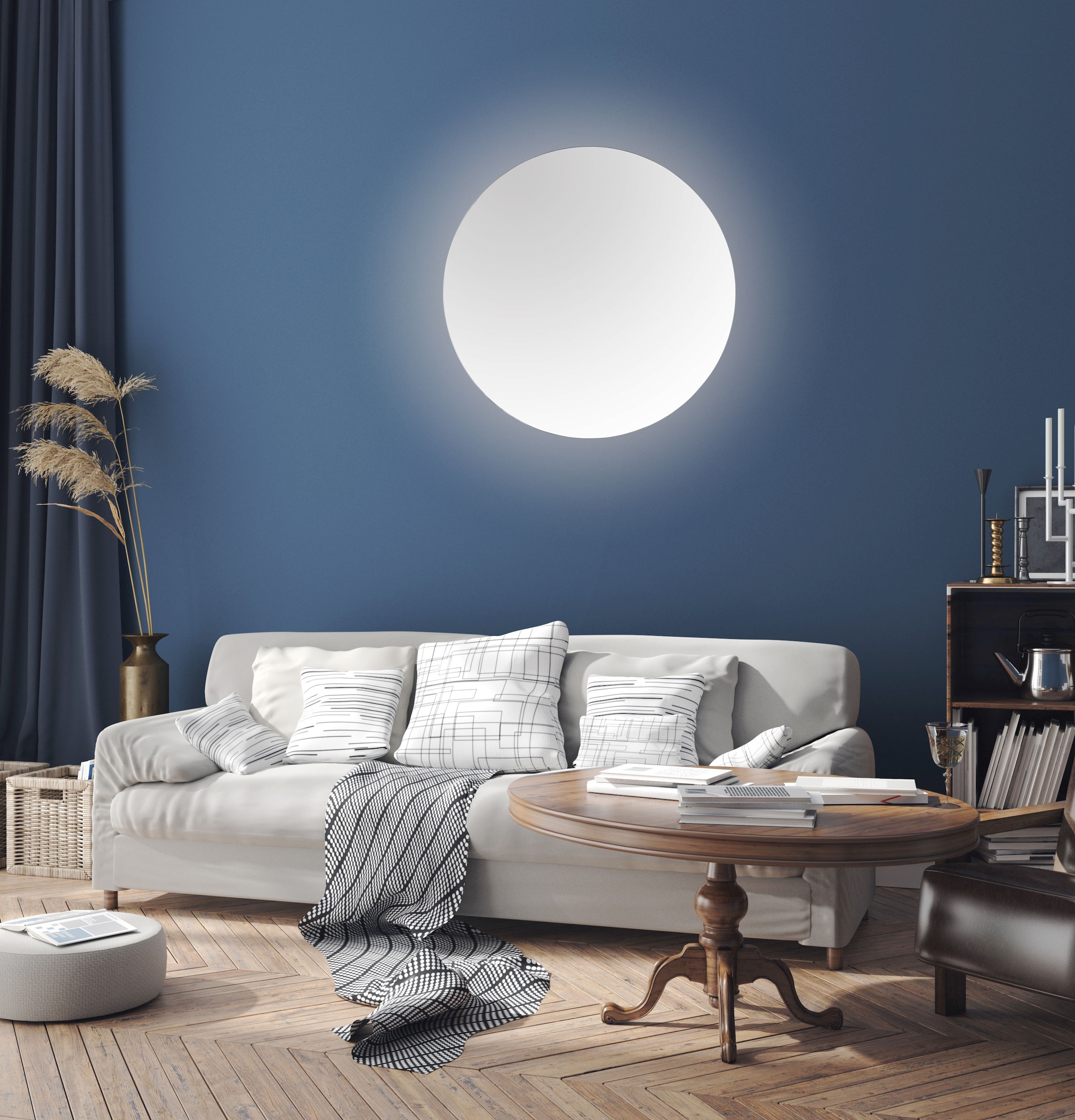Image of MIRRORS AND MORE LED-Lichtspiegel "Franzi" rund, Ø 60 cm mit Beleuchtung