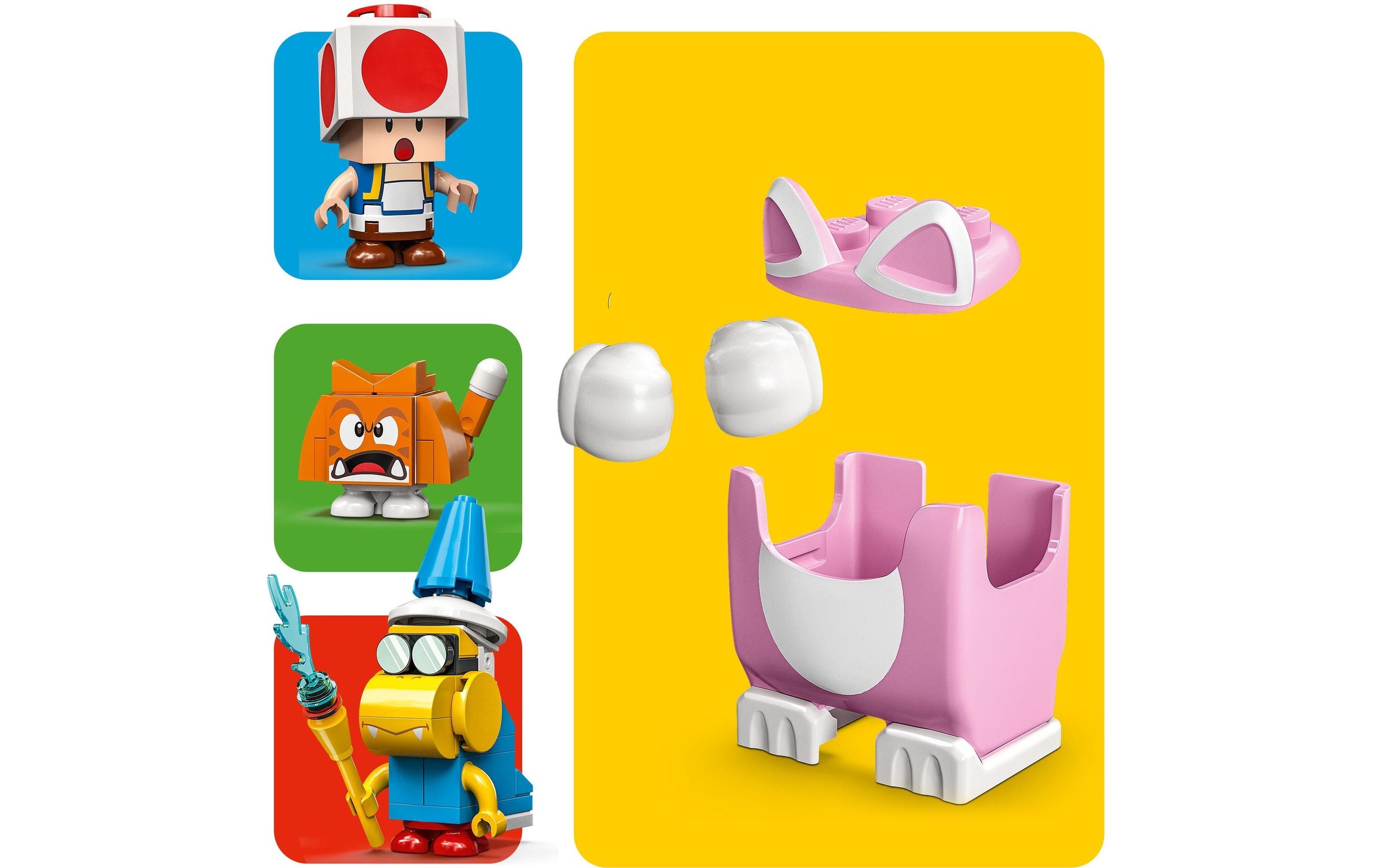 LEGO® Konstruktionsspielsteine »LEGO Super Mario Katzen-Peach-Anzu«, (494 St.)