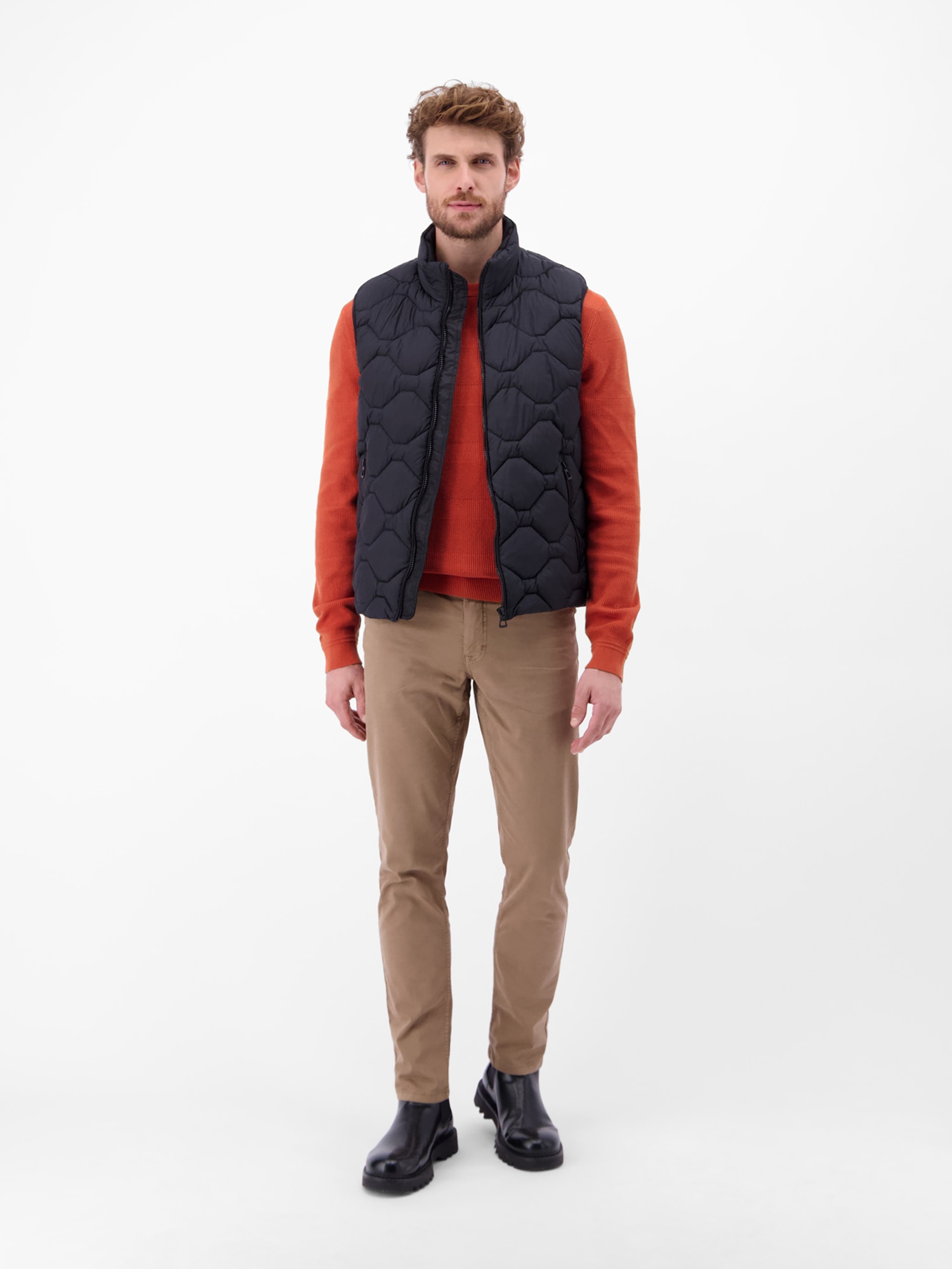 LERROS Pull en tricot »LERROS Strickpullover für Herren, tonal gestreift«