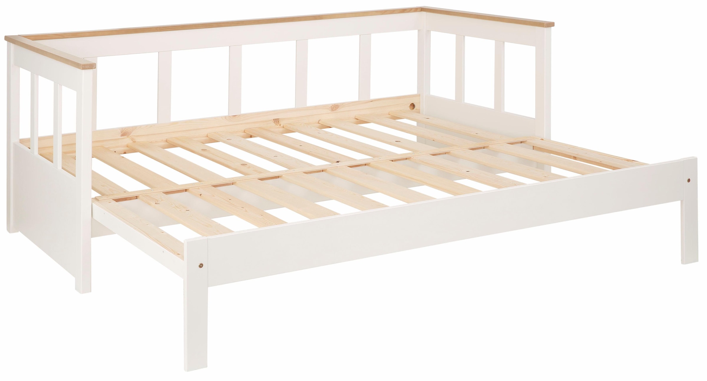 Home affaire Daybett »"AIRA" Kinderbett, Gästebett, Skandi- Design, Schublade optional«, (FSC® zertifiziertes Massivholz), mit ausziehbarer Liegefläche, ideal fürs Jugend- oder Gästezimmer