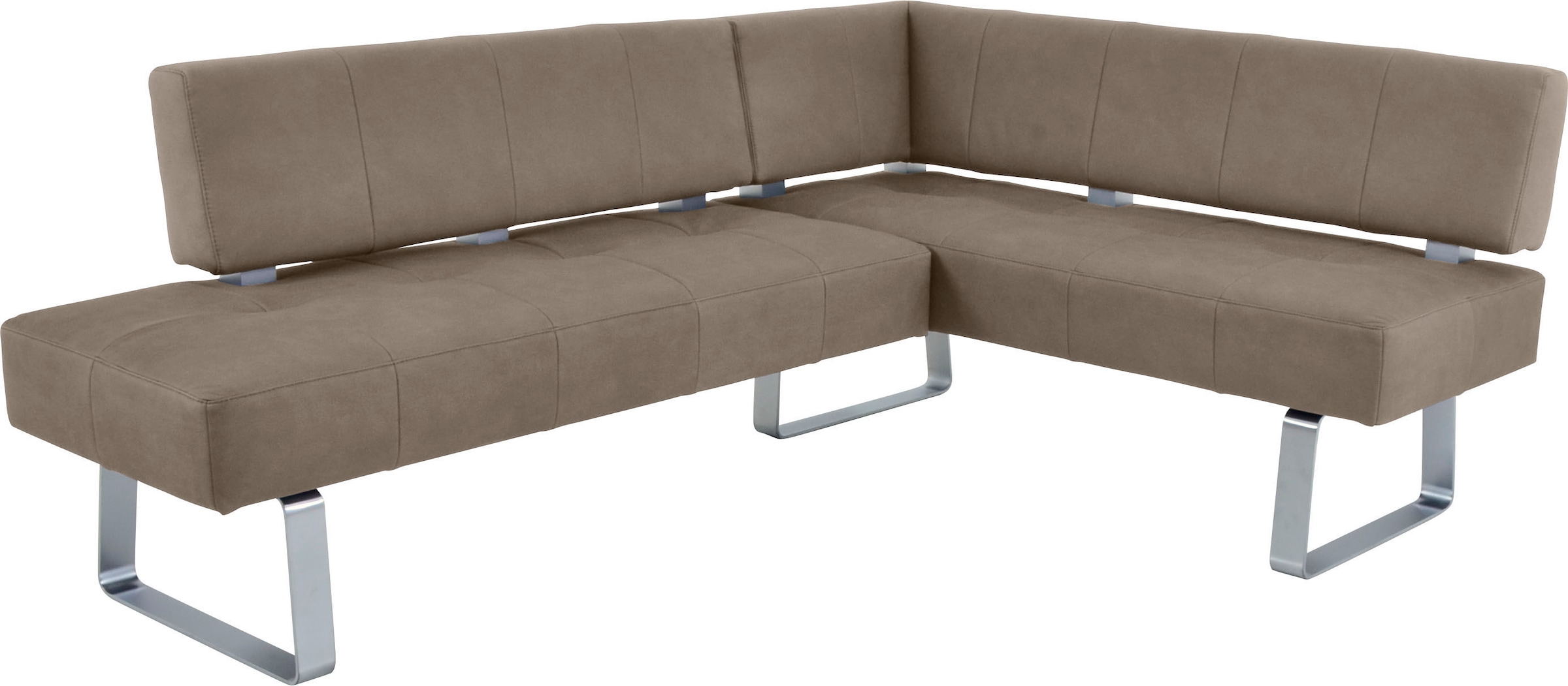 K+W Komfort & Wohnen Ensemble de bancs d'angle »Spider II« Ensemble, 4 cuis tlg. longue jambe 227 cm, 2 chaises à bascule, table extensible largeur 130 cm