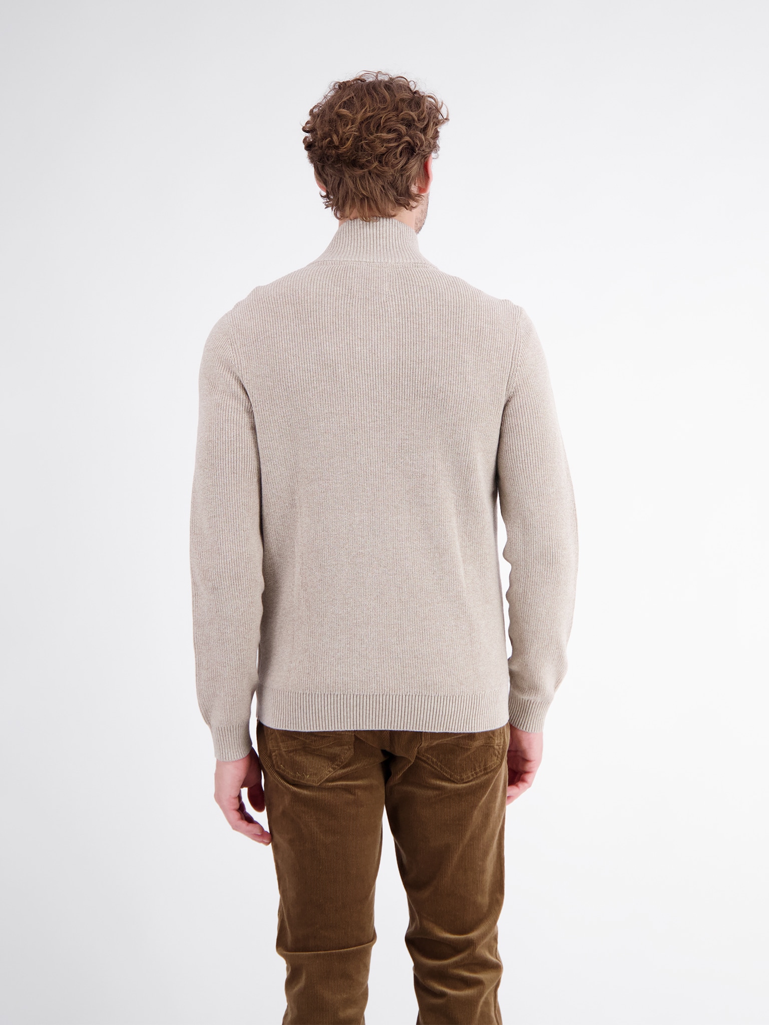 LERROS Veste en tricot avec fermeture éclair et col montant