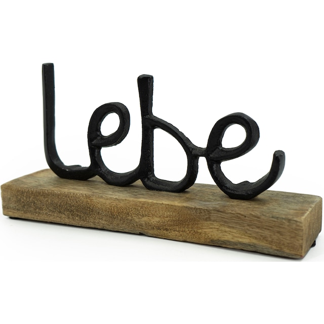 NOOR LIVING Deko-Schriftzug »Lebe, Liebe, Lache«, aus Holz und Aluminium  günstig kaufen
