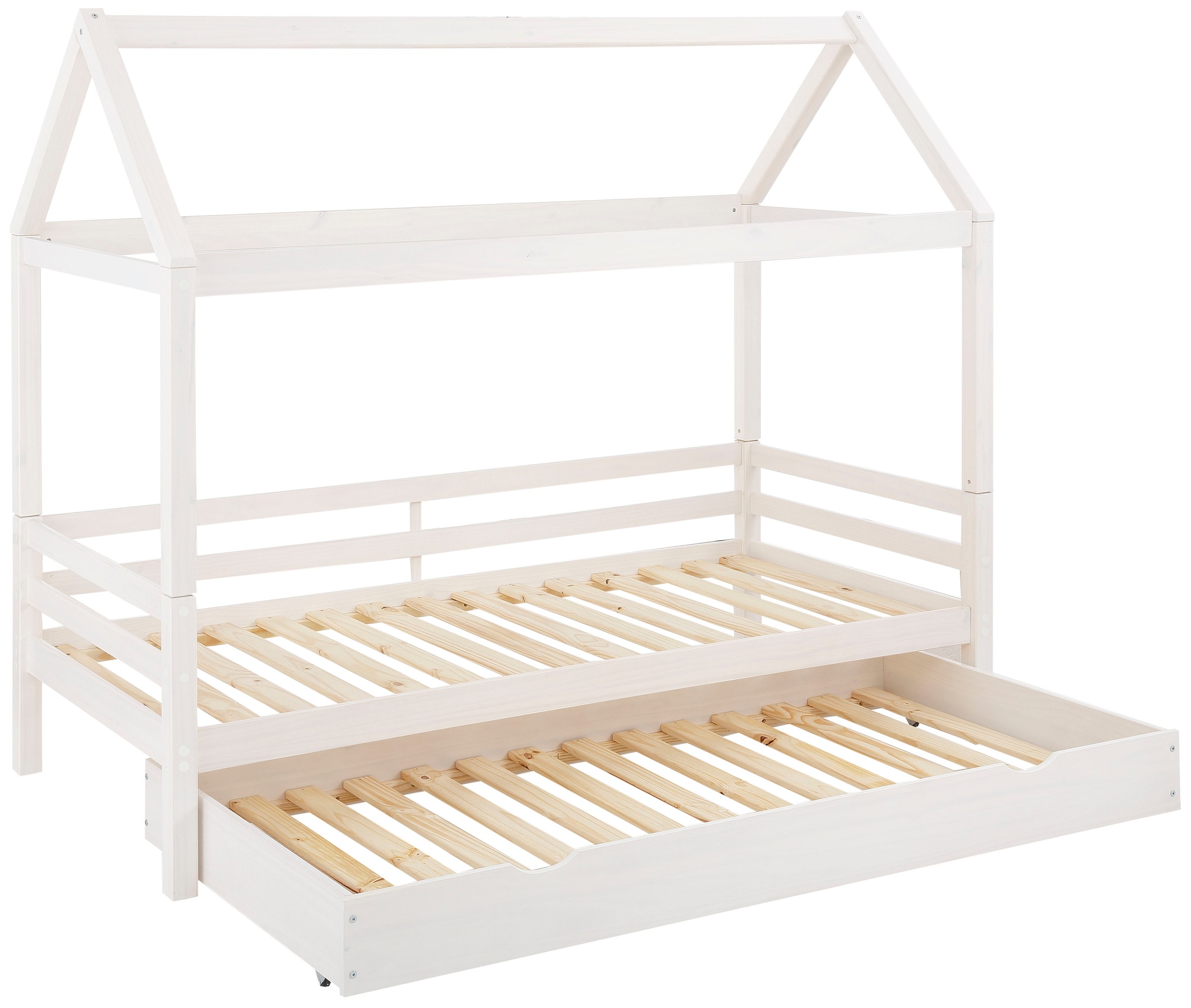 Image of Lüttenhütt Kinderbett »Alpi«, aus massivem Kiefernholz, inklusive Bettschubkasten und Lattenrost, Liegefläche 90x200 cm, Hausbett bei Ackermann Versand Schweiz